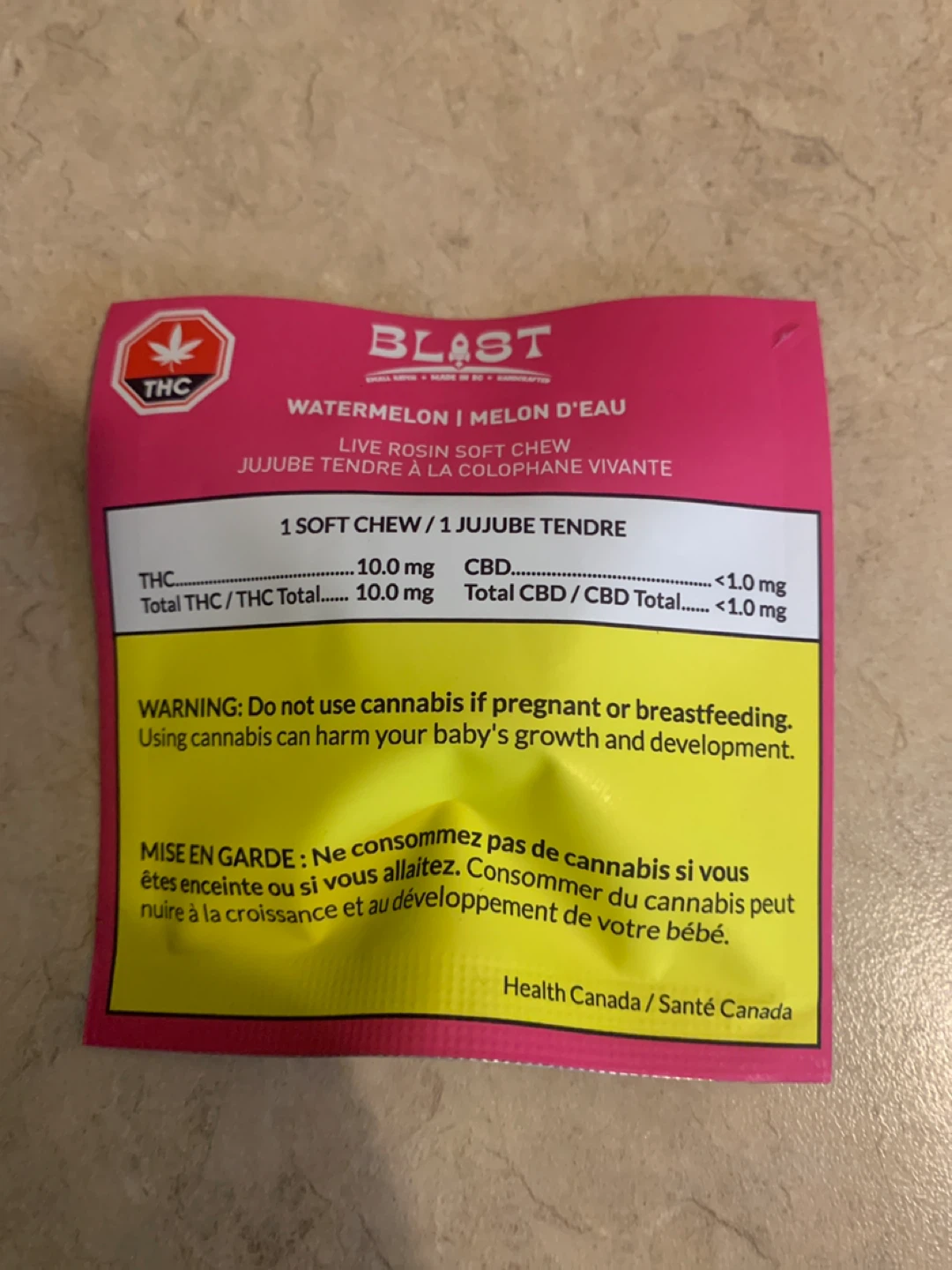 Blast Watermelon Live Rosin Soft Chew