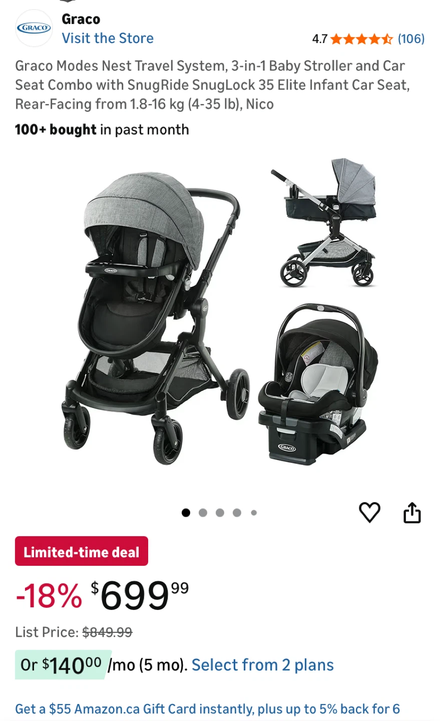 Graco SnugRide 35 Infant Car Seat and stroller with bassinet. - photo 4