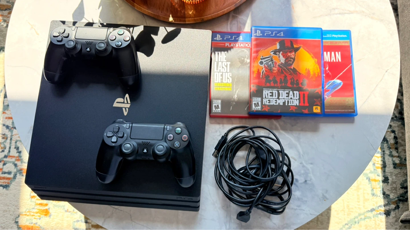Sony PlayStation 4 Pro with 2 Controllers and Games - photo 4