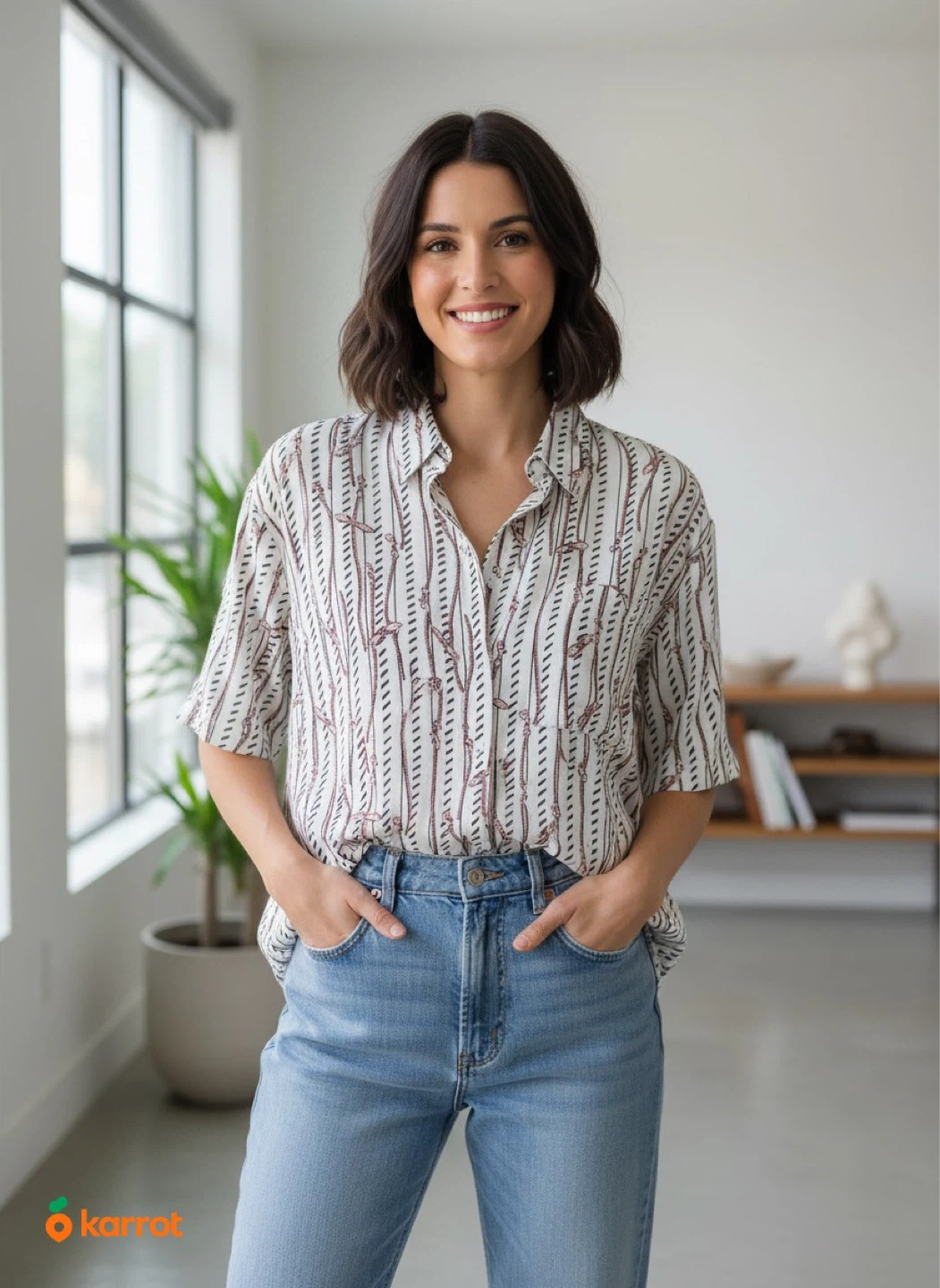 Women’s Button-Up Short Sleeve Shirt - photo 2