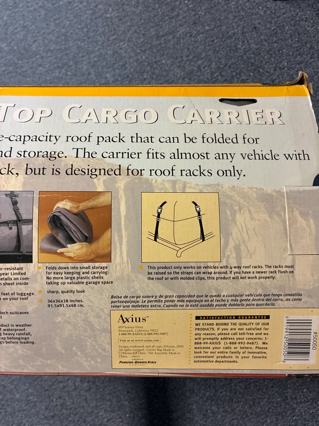 Axius Expandable Soft Cargo Carrier Roof Top Luggage Bag - photo 3