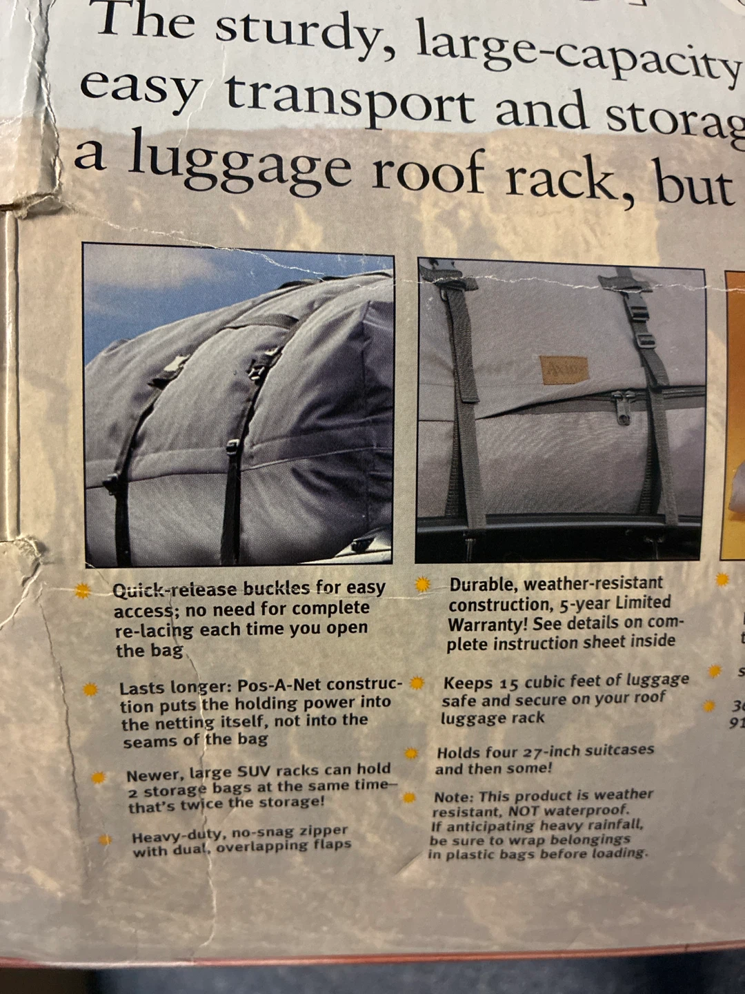 Axius Expandable Soft Cargo Carrier Roof Top Luggage Bag - photo 2