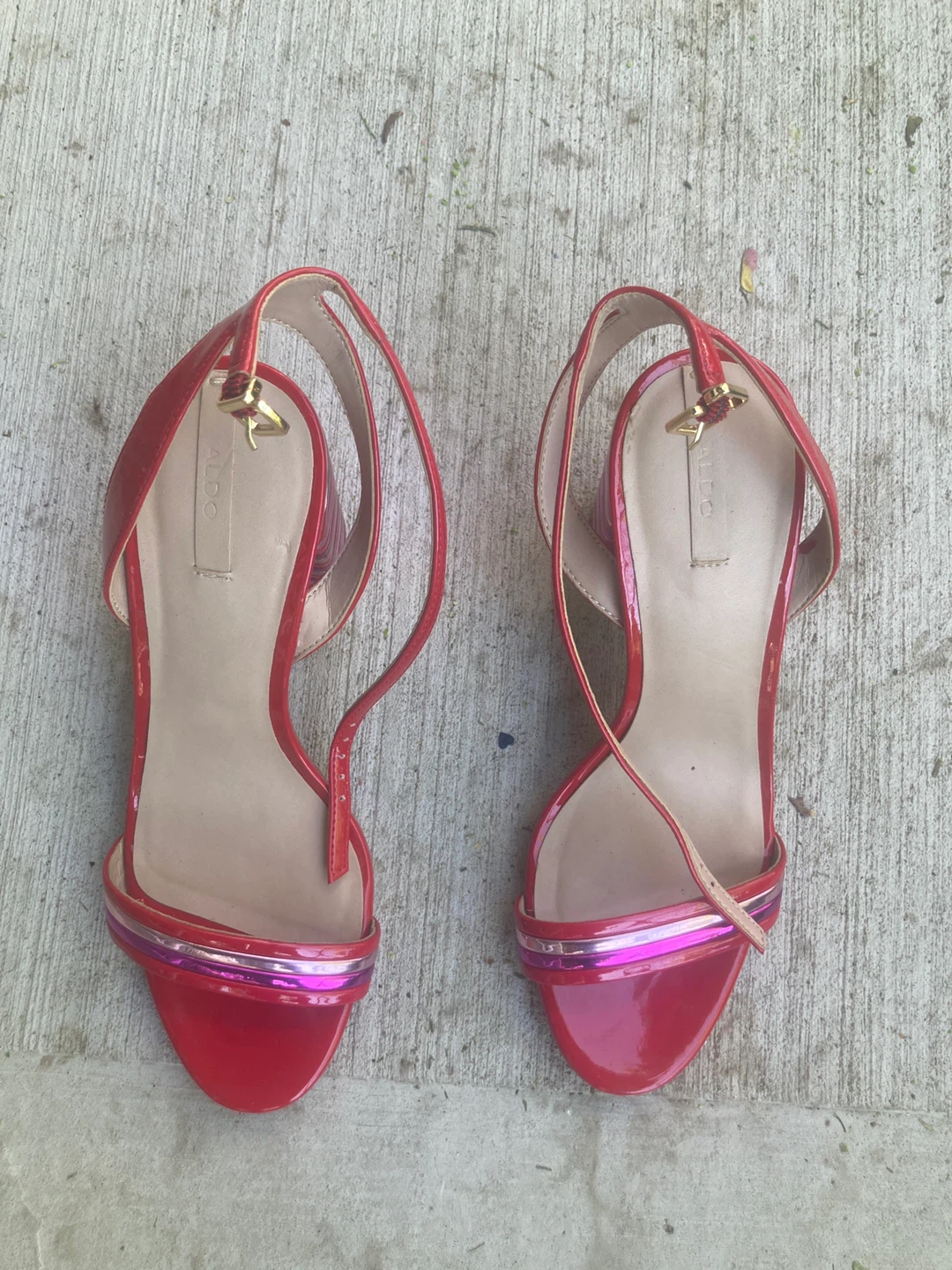 ALDO Red Strappy Heels Sandals