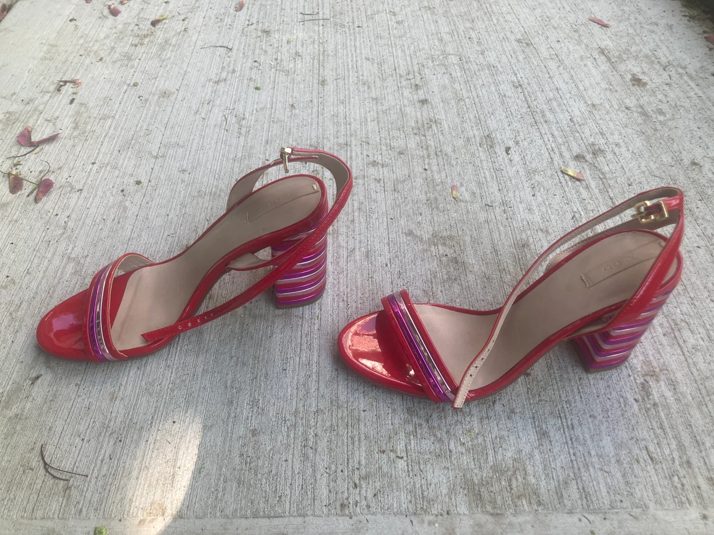 ALDO Red Strappy Heels Sandals - photo 2