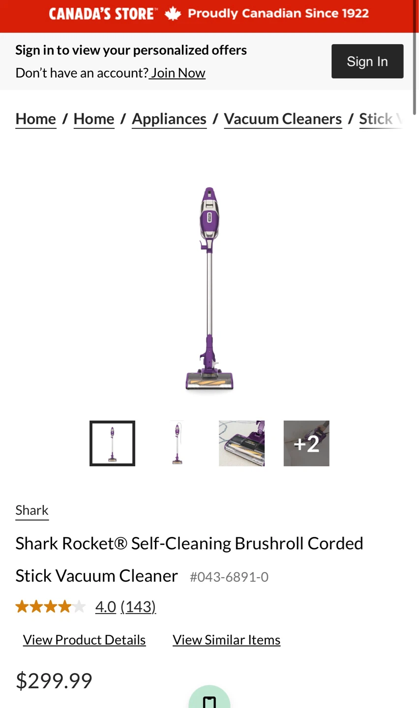 Shark Rocket Corded Stick Vacuum Cleaner. Moving sale - photo 2
