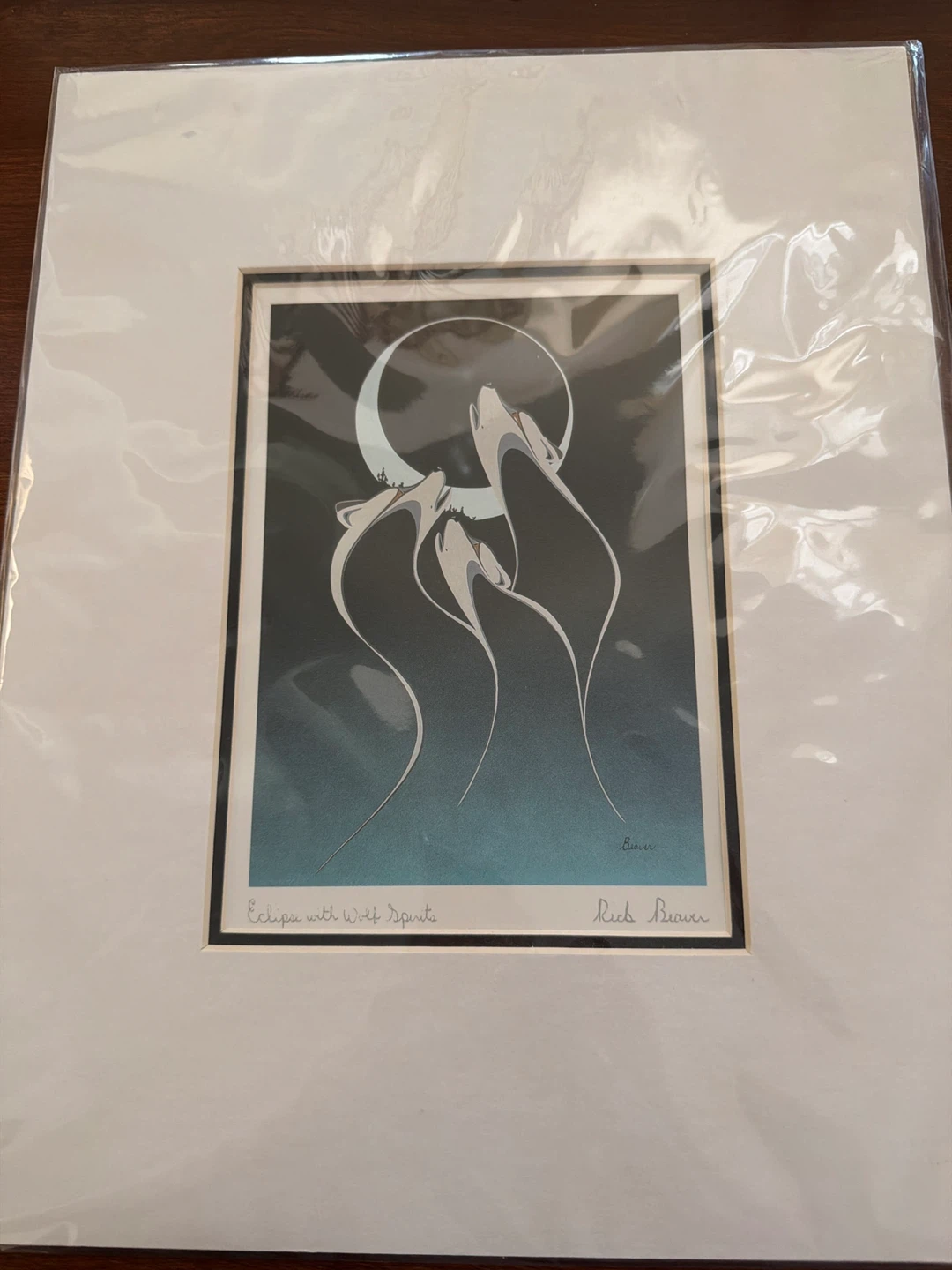 Eclipse with Wolf Spirits Print by Rick Beaver