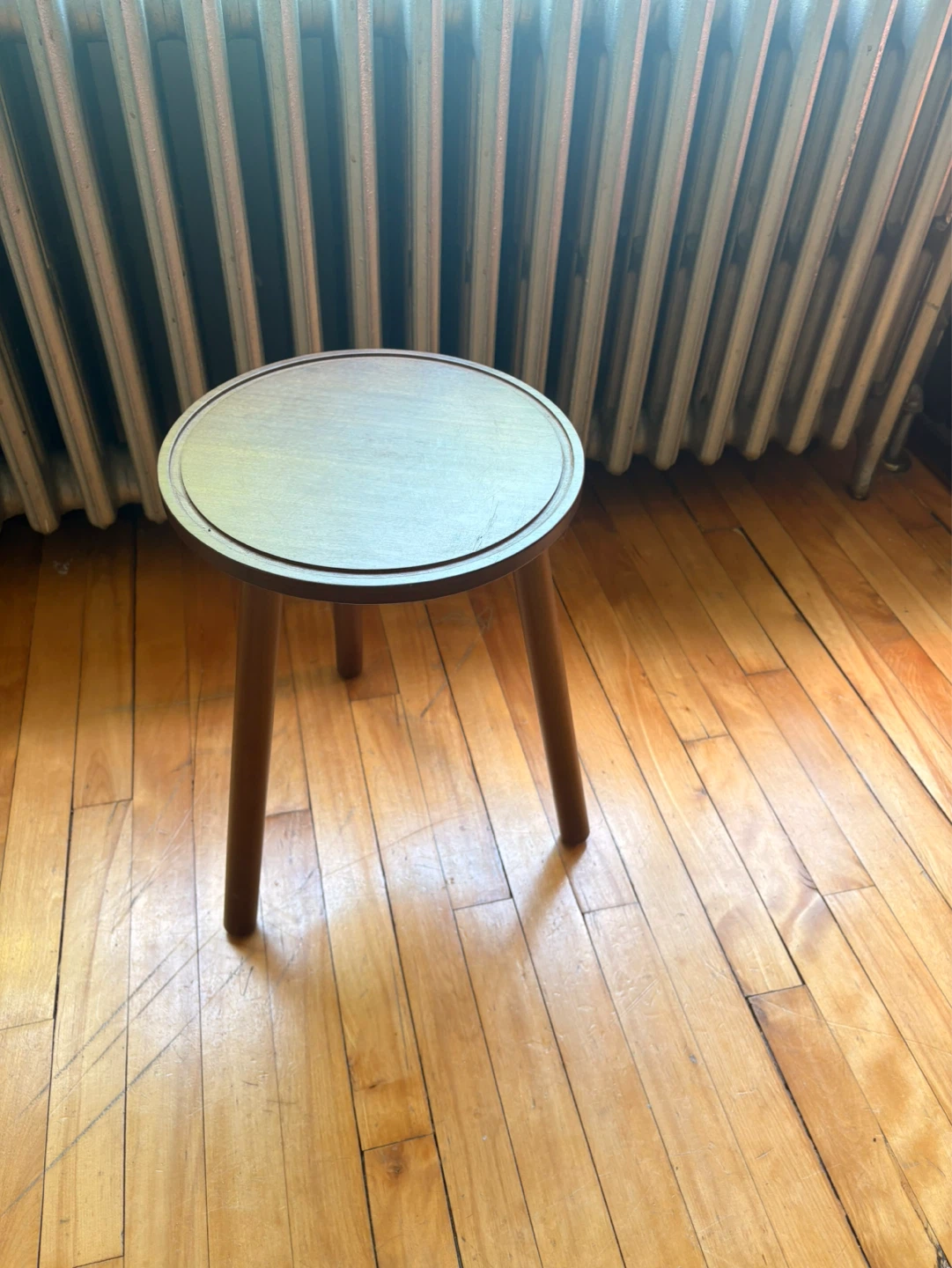 Round Wooden Plant Table