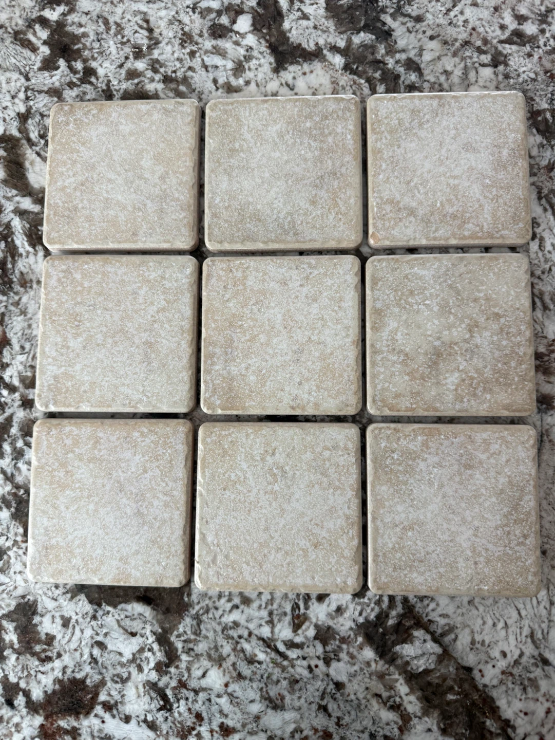 Set of 9 Square Ceramic Tiles