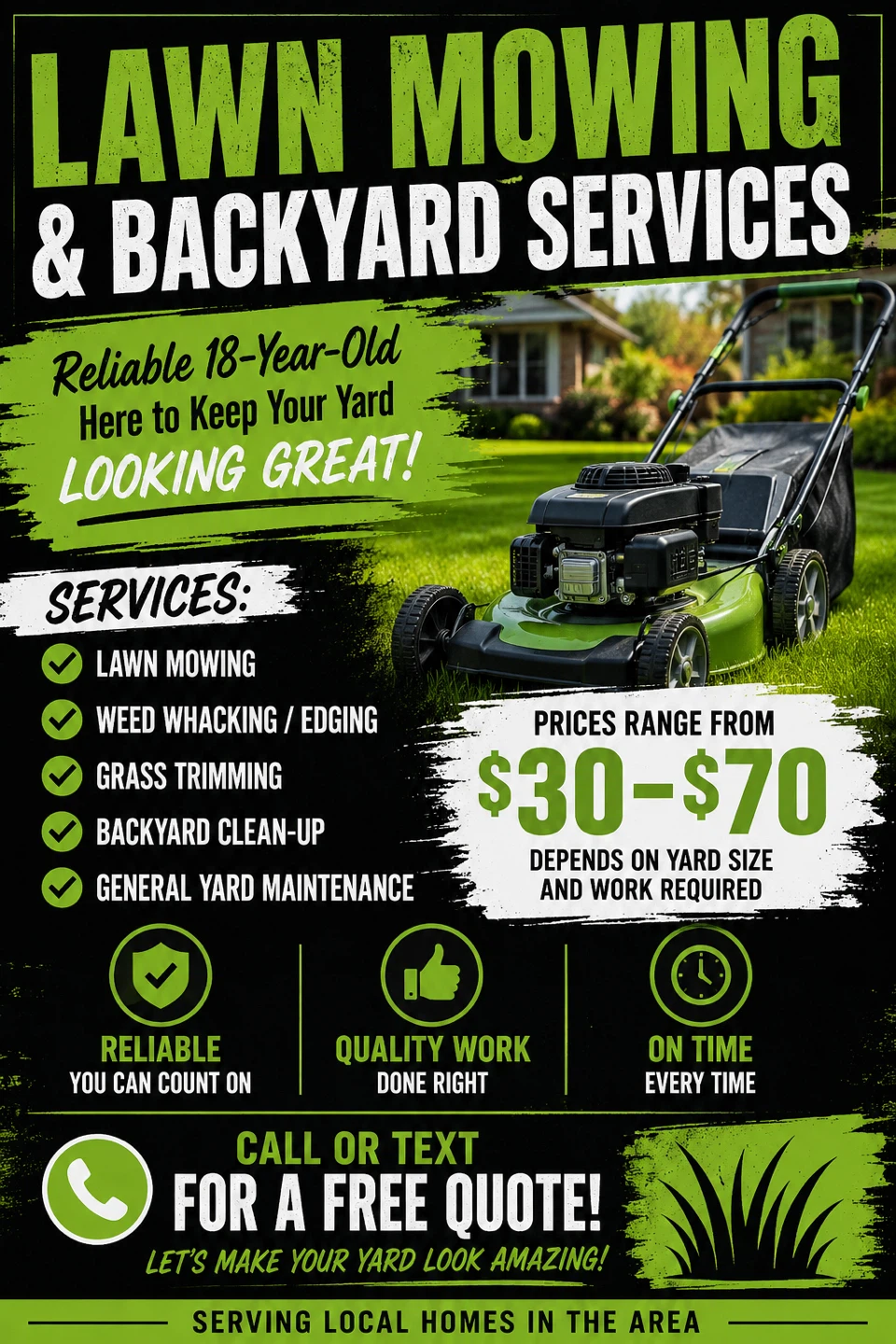 Lawn mowing available