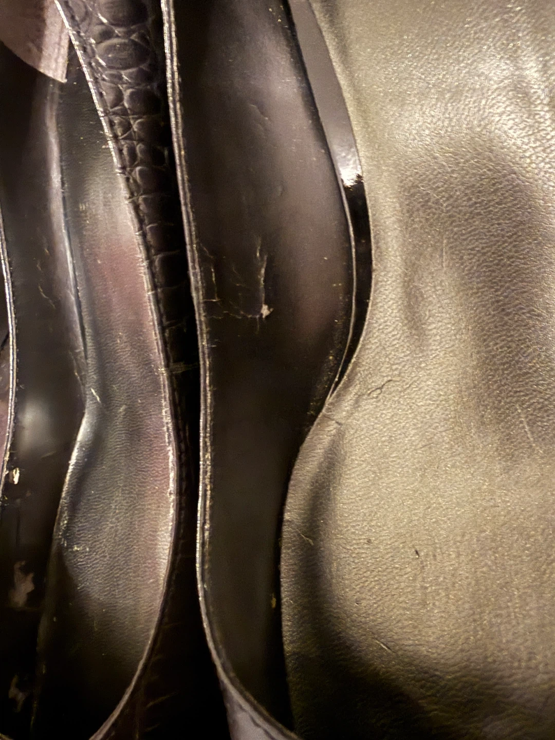 Nine West Black Croc Embossed Heels - photo 3