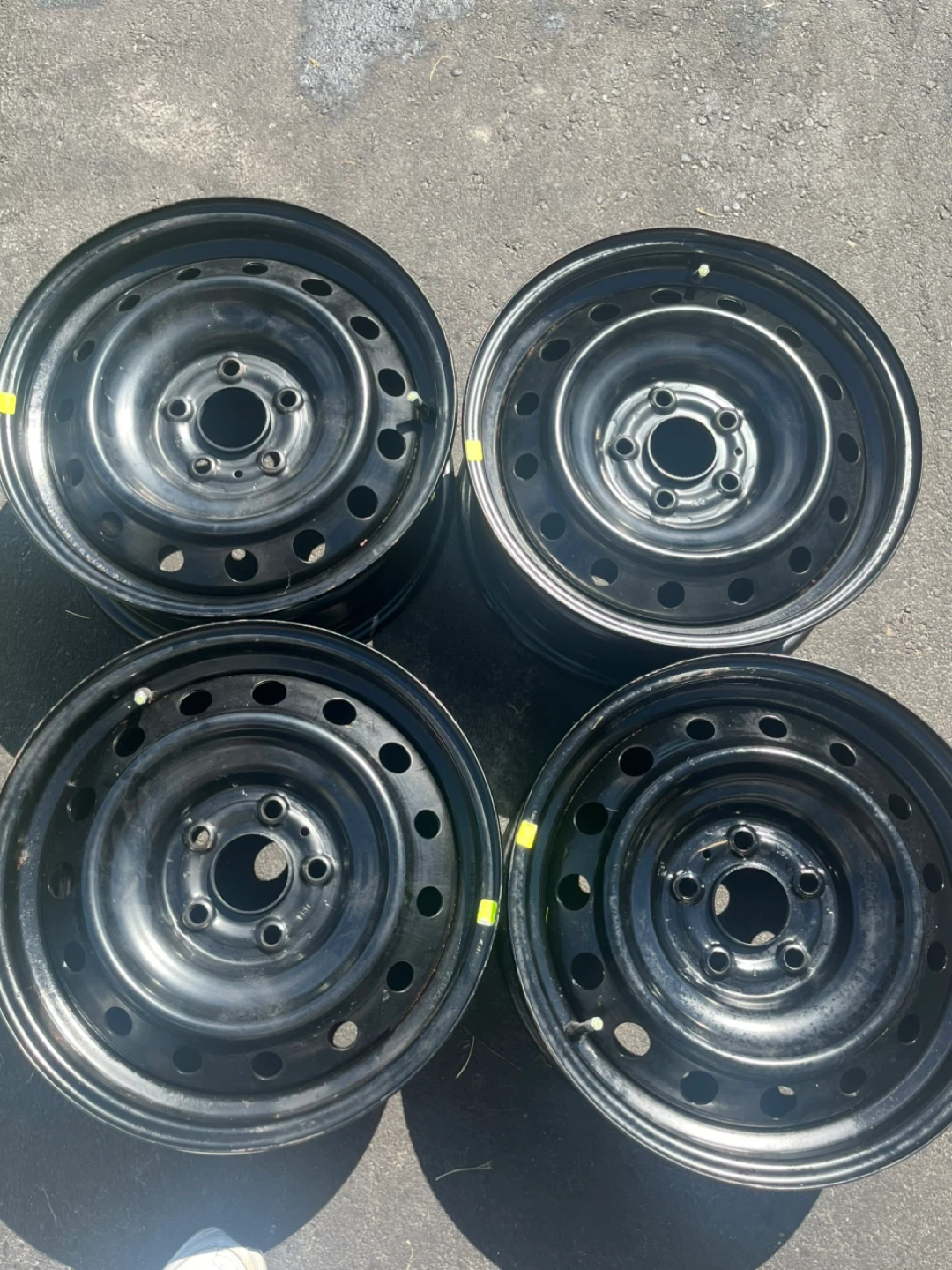 Set of 4 Nissan Hubcaps and 4 steel rims