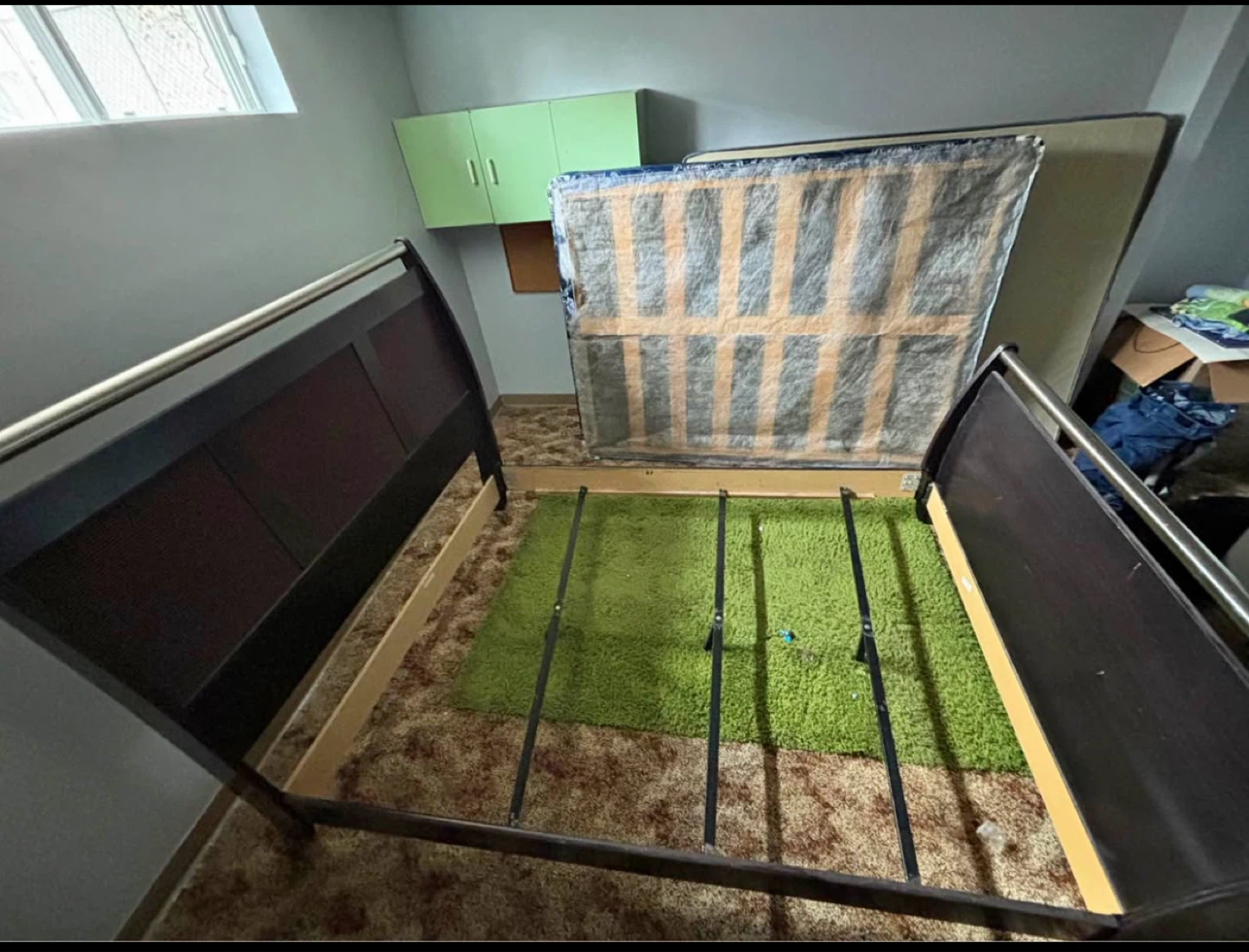 Brown Bed Frame with Mattress – Comfortable & Sturdy - photo 4