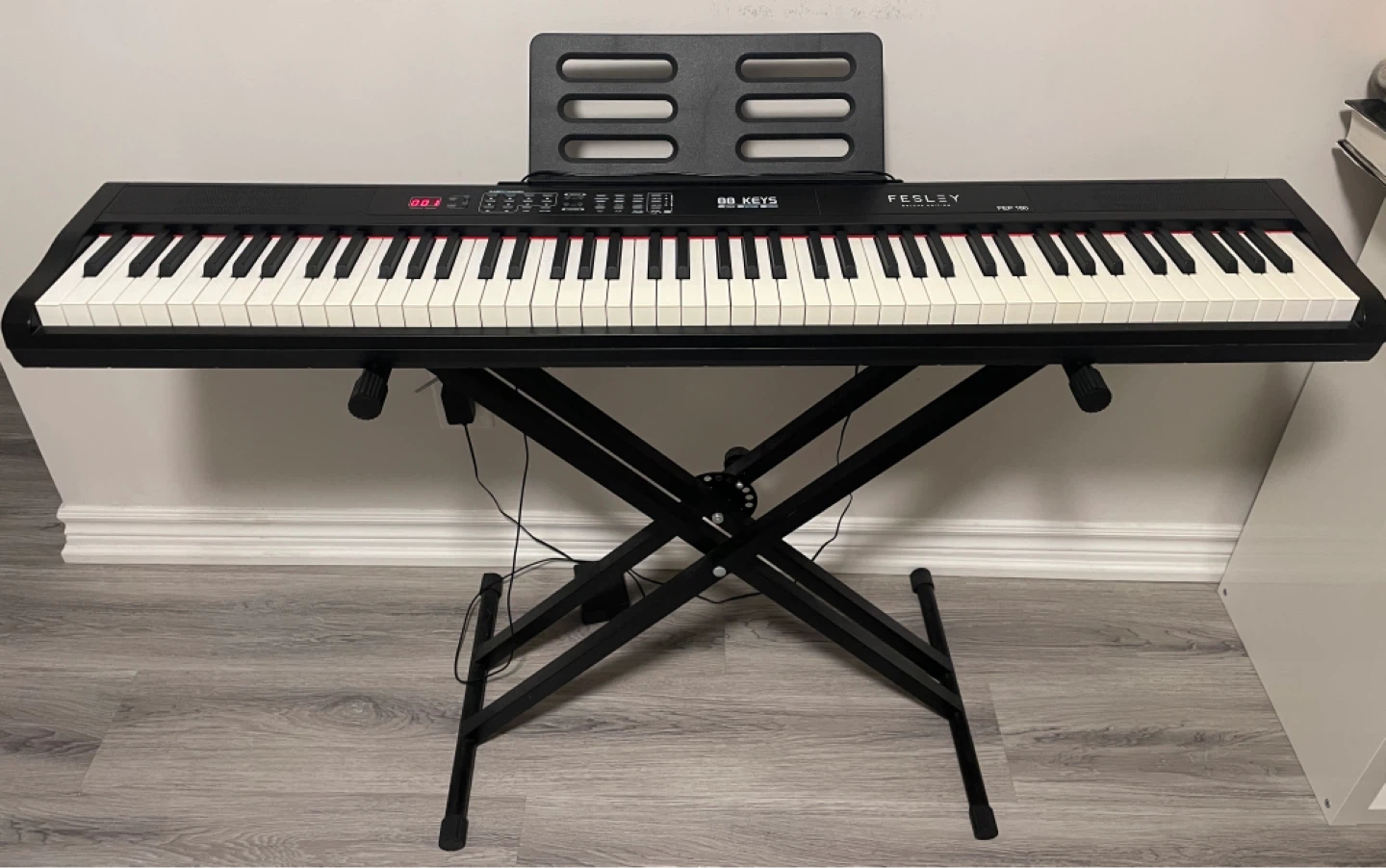 FESLEY 88 Keys Digital Piano with Stand and Headphones
