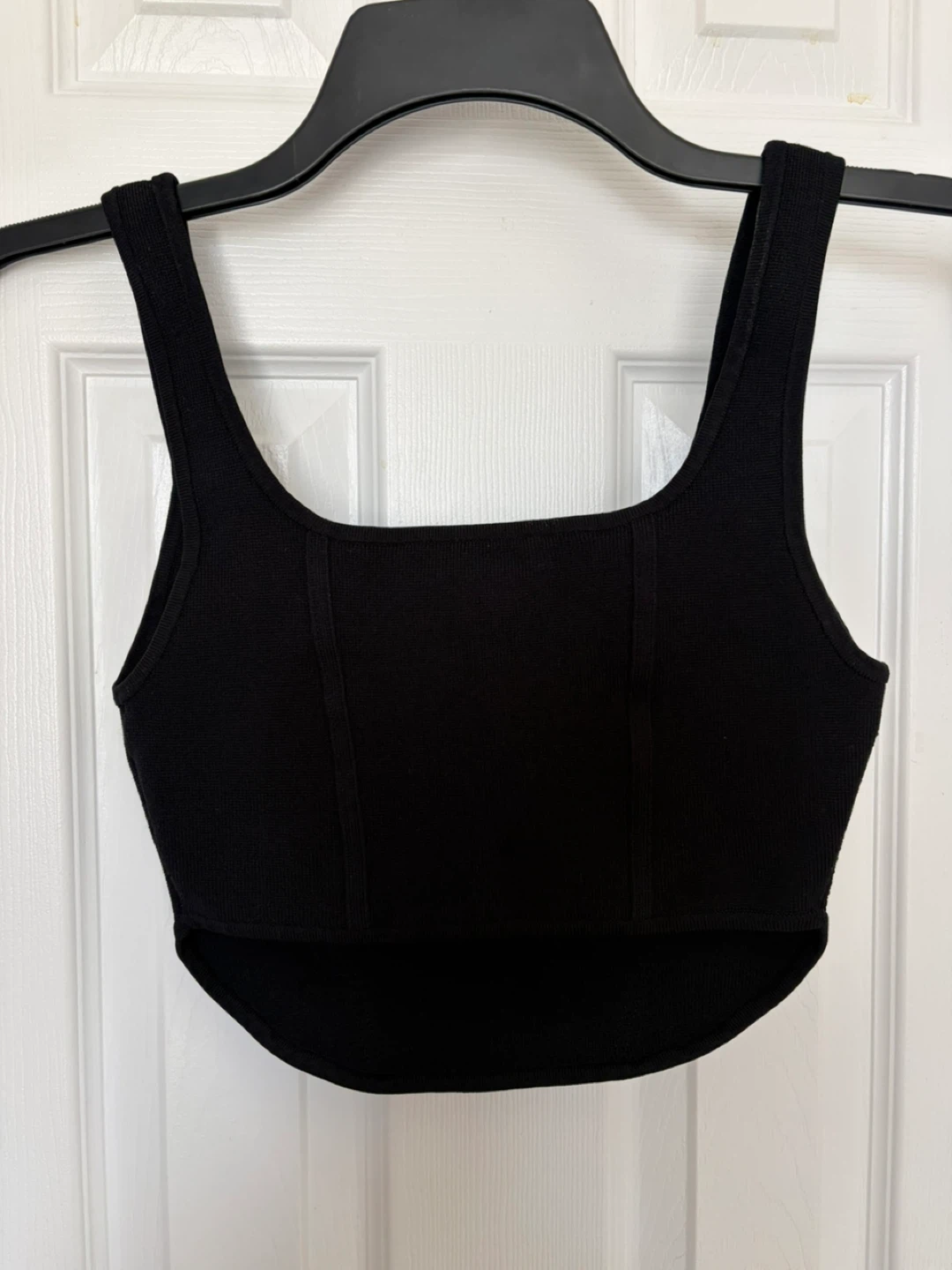 Babaton Black Crop Top - Size M - photo 2