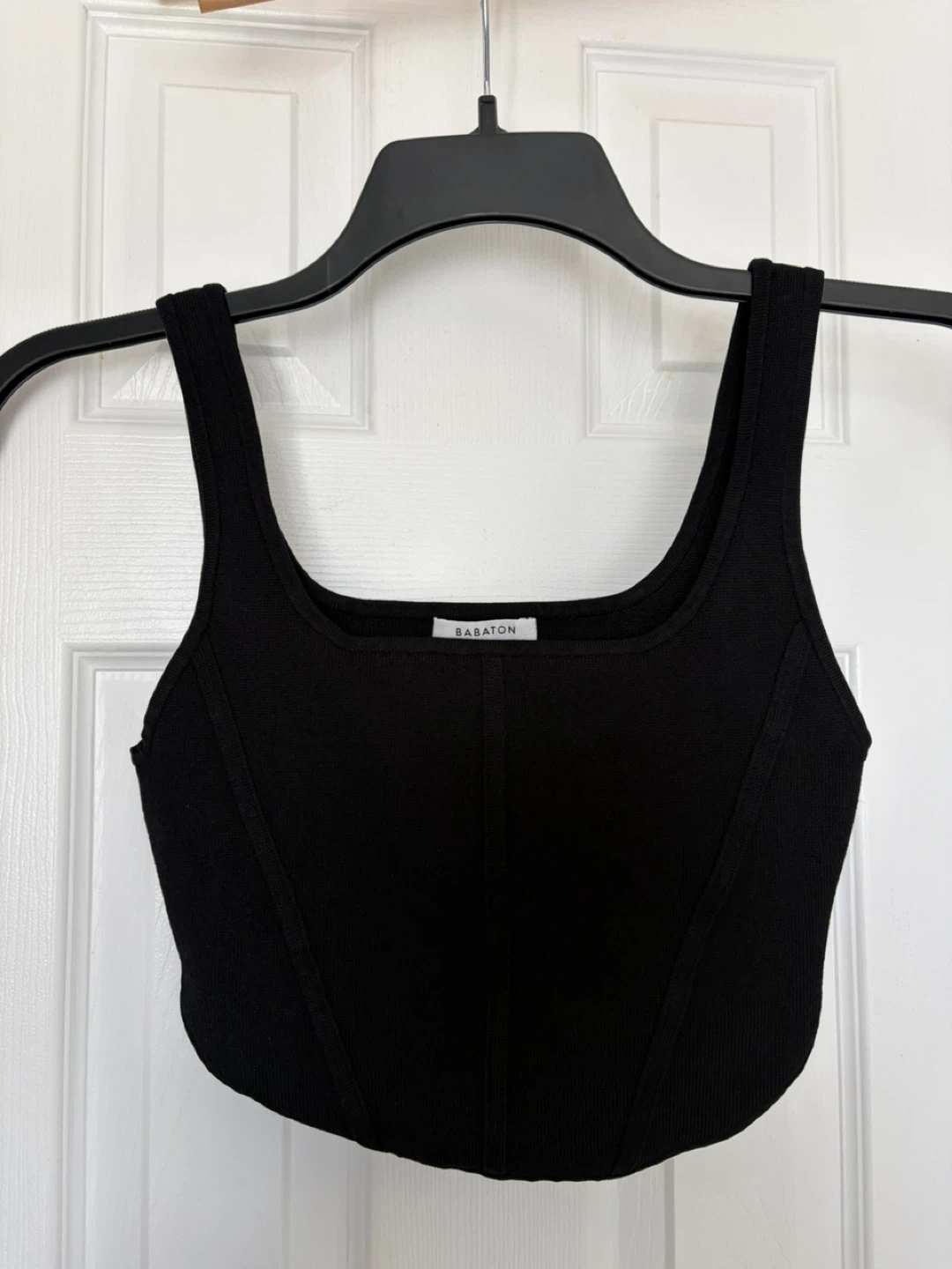 Babaton Black Crop Top - Size M