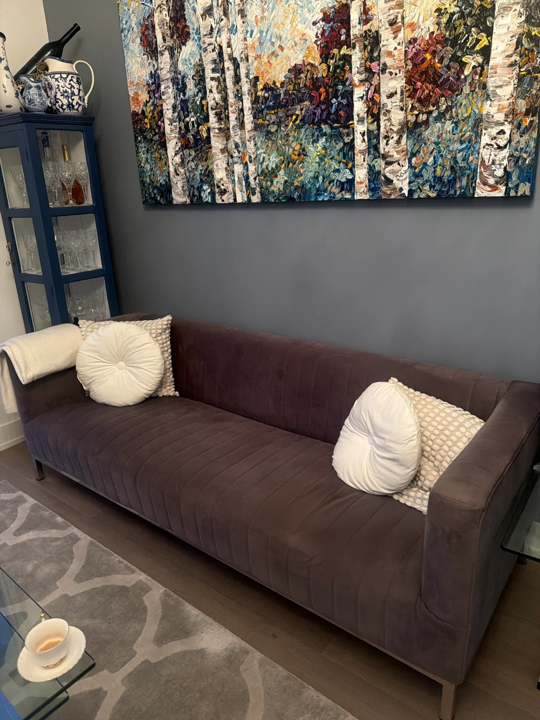 Velvet sofa