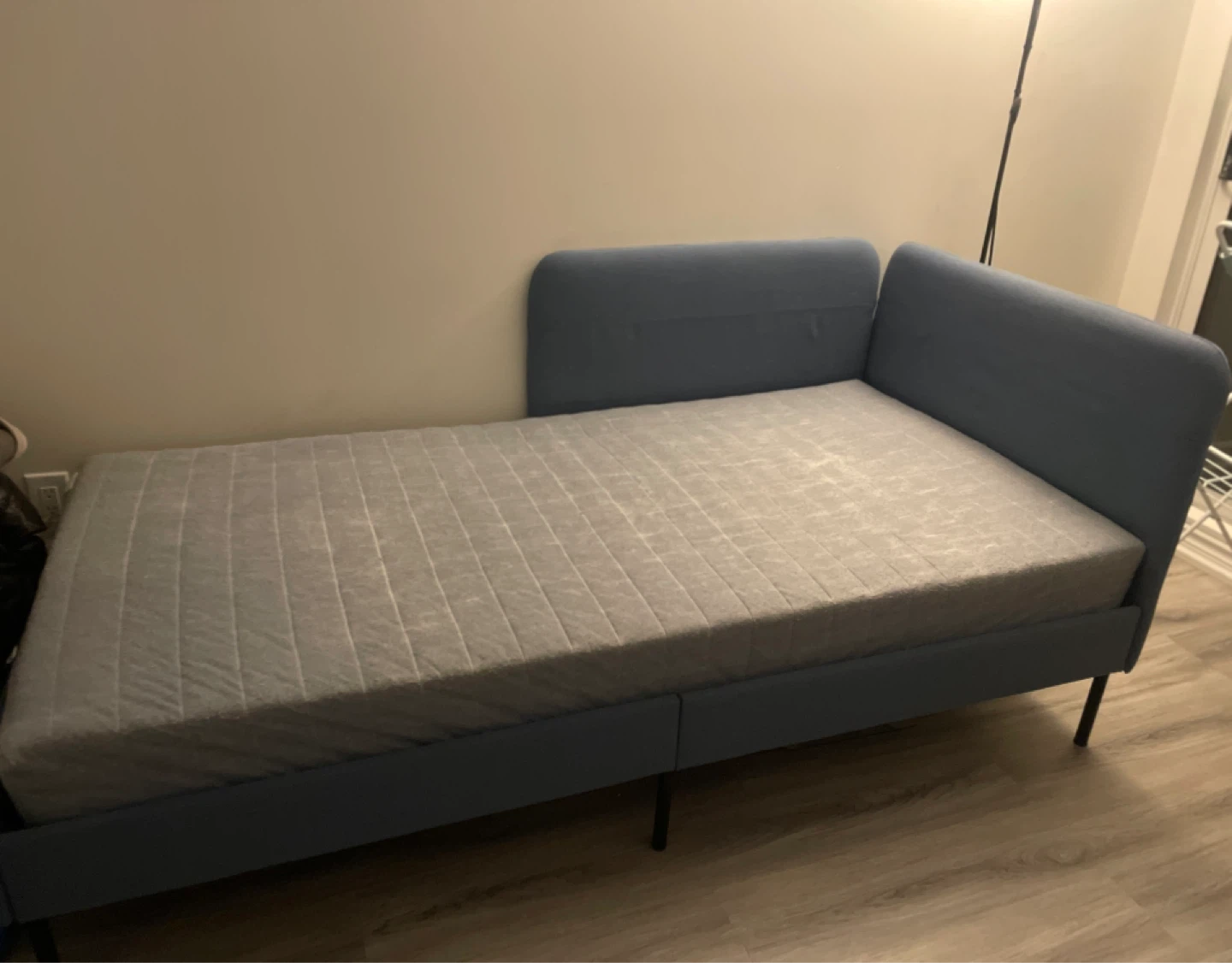 Blue Upholstered Bed Frame