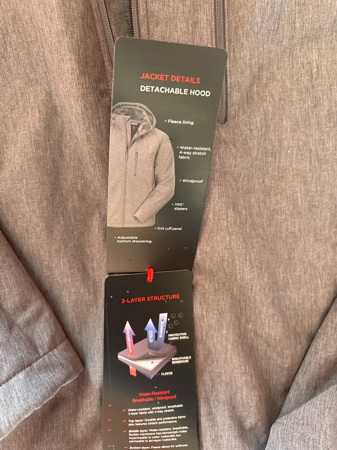 Kirkland Signature Men's Water-Resistant Jacket XL - photo 2
