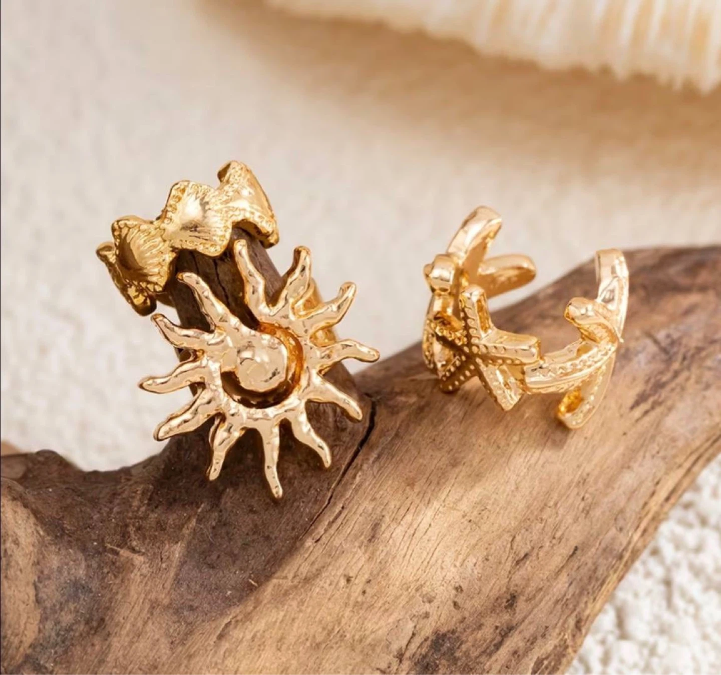 Gold ocean ear cuff set - photo 2