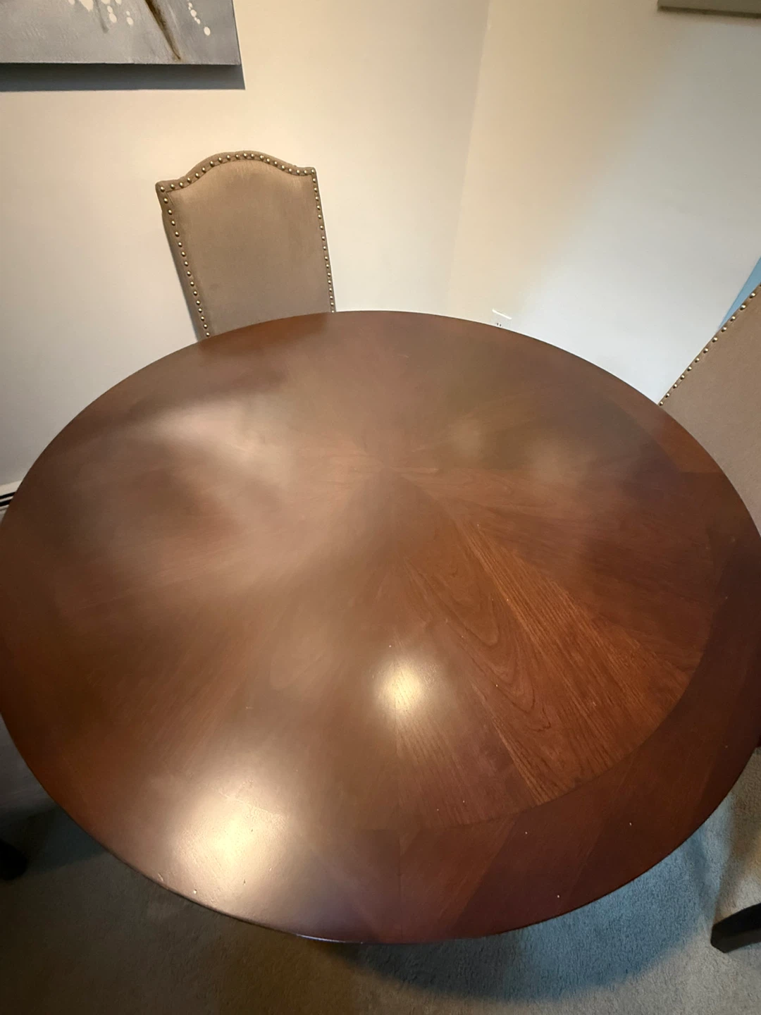 Round Dining Table with Free Four Chairs - photo 2