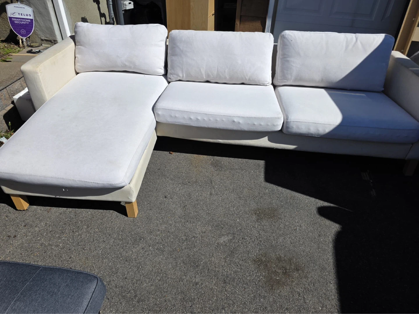 Ikea White Sectional Sofa with Chaise