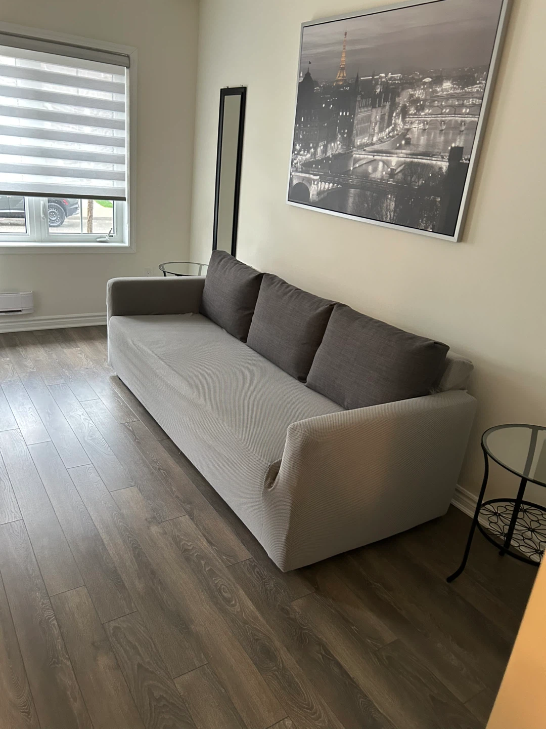 Grey Sofa Bed with Damaged Arms - photo 2