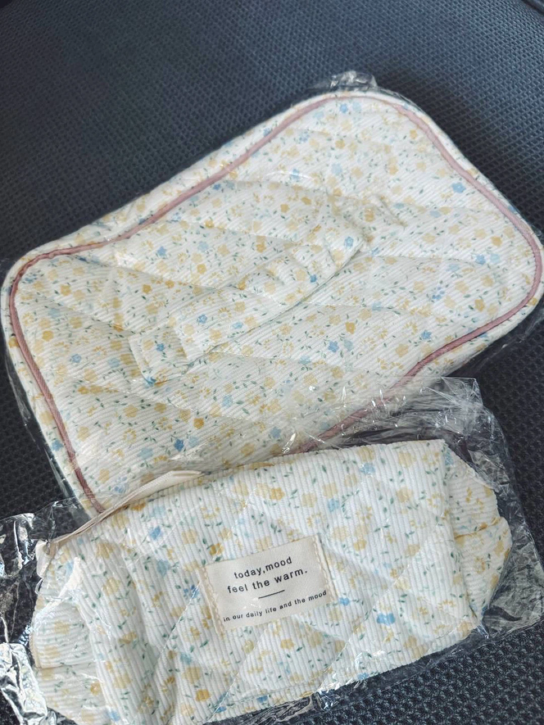 Floral Quilted Makeup Bag Set (Large + Small) - photo 2