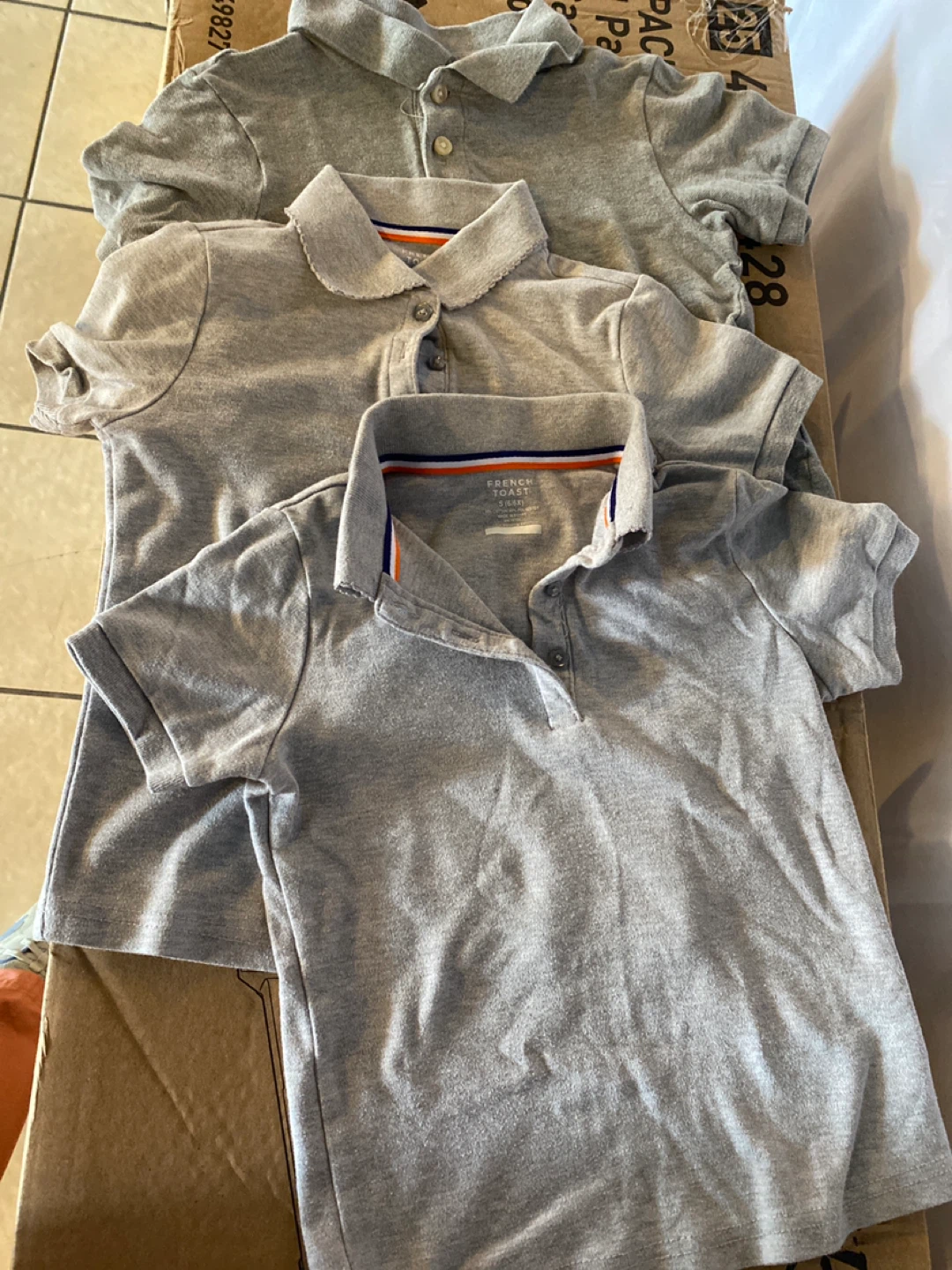 French Toast Grey Polo Shirts (3-Pack)