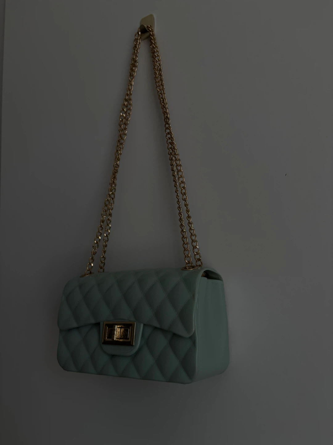 Quilted Mint Green Shoulder Bag - photo 2