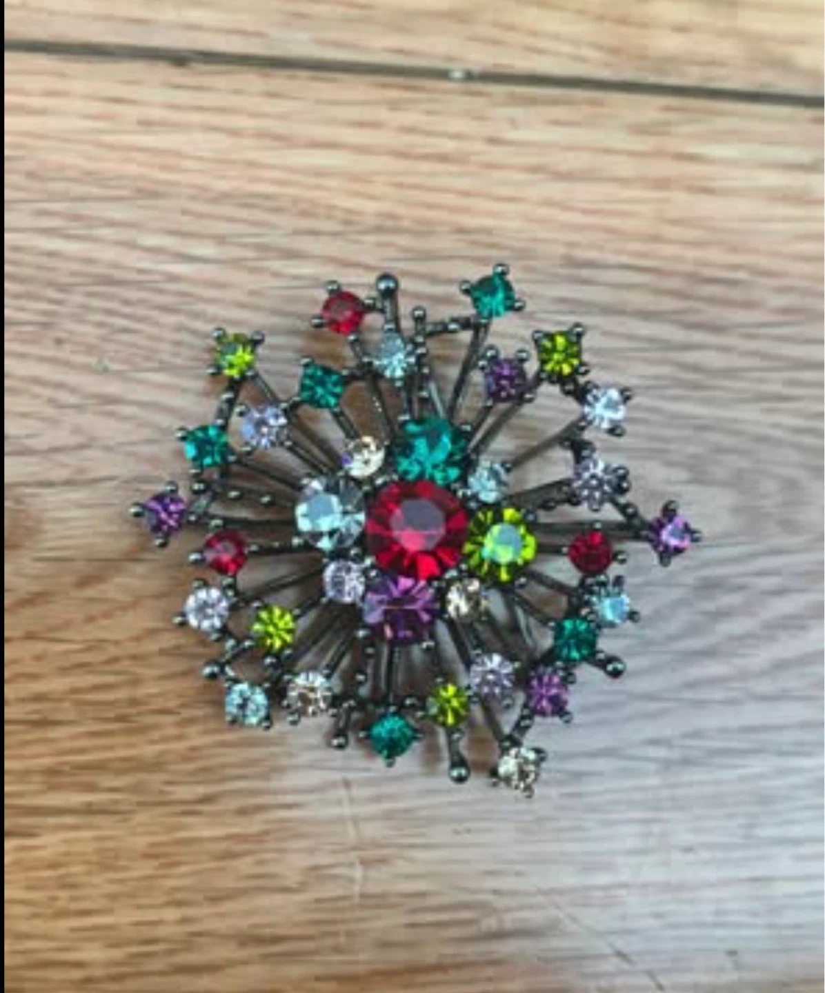 Vintage Multicolor Starburst/ Spiky Floral Brooch