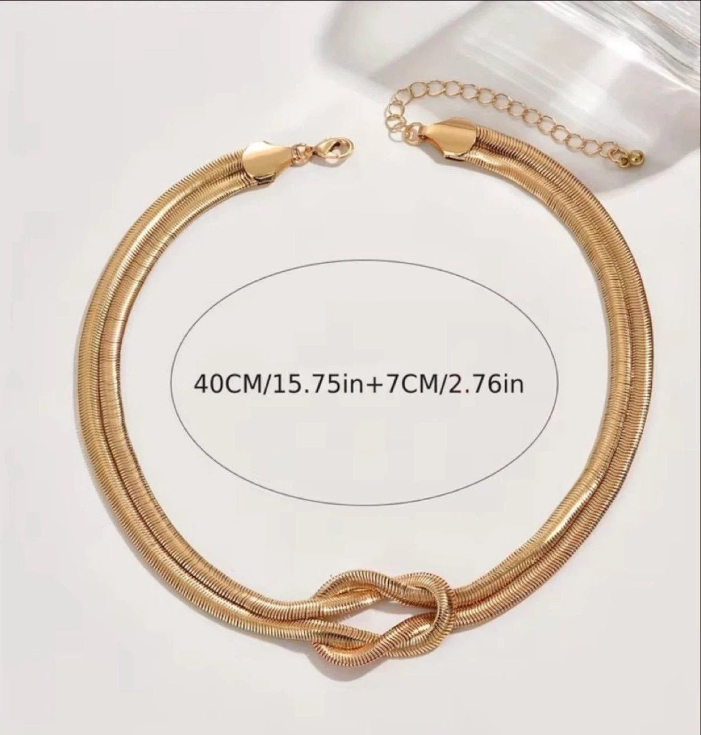 Double layer chain knot necklace - photo 5