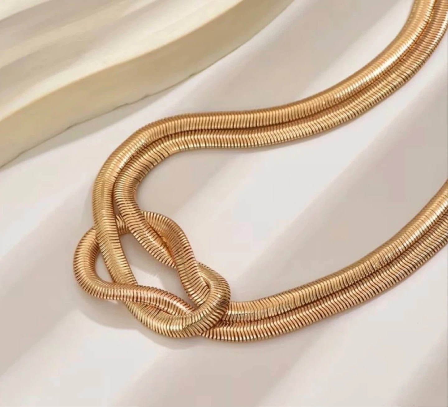 Double layer chain knot necklace - photo 4