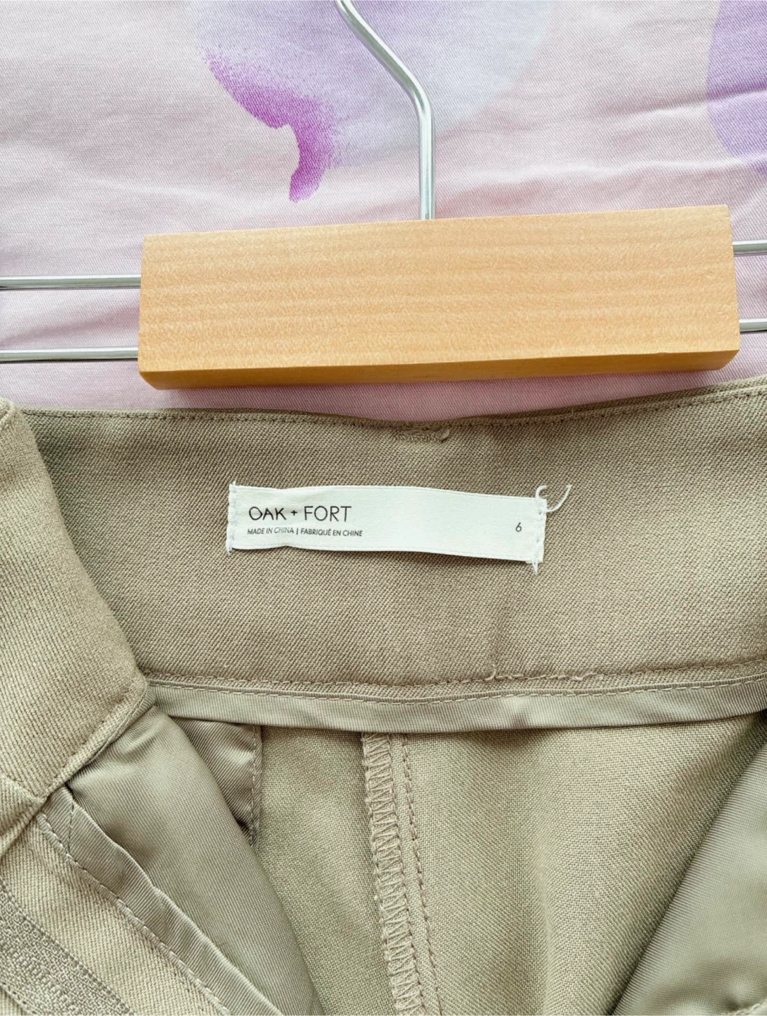 OAK + FORT Beige Wide Leg Pants Size 6 - photo 3