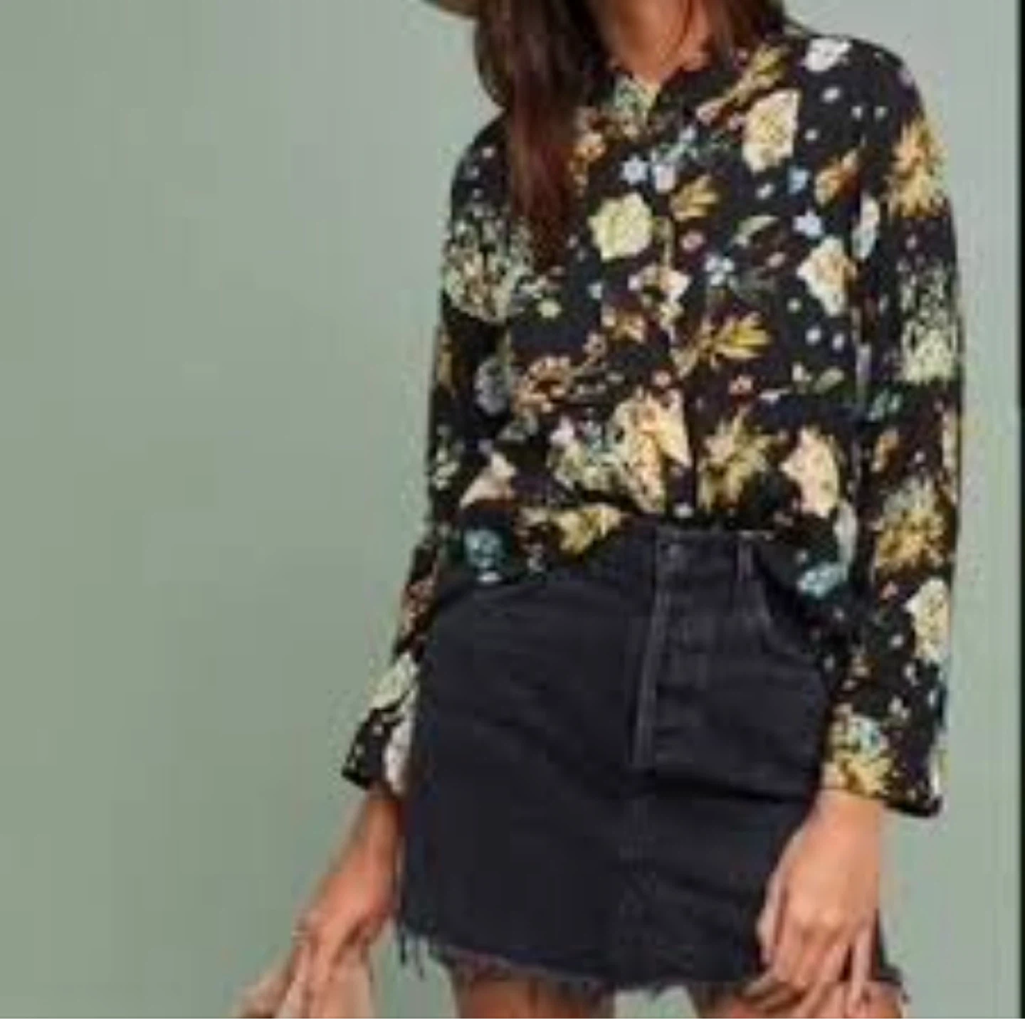 Anthropologie Women’s Floral Buttondown Shirt -Size 4 NEW 🏈