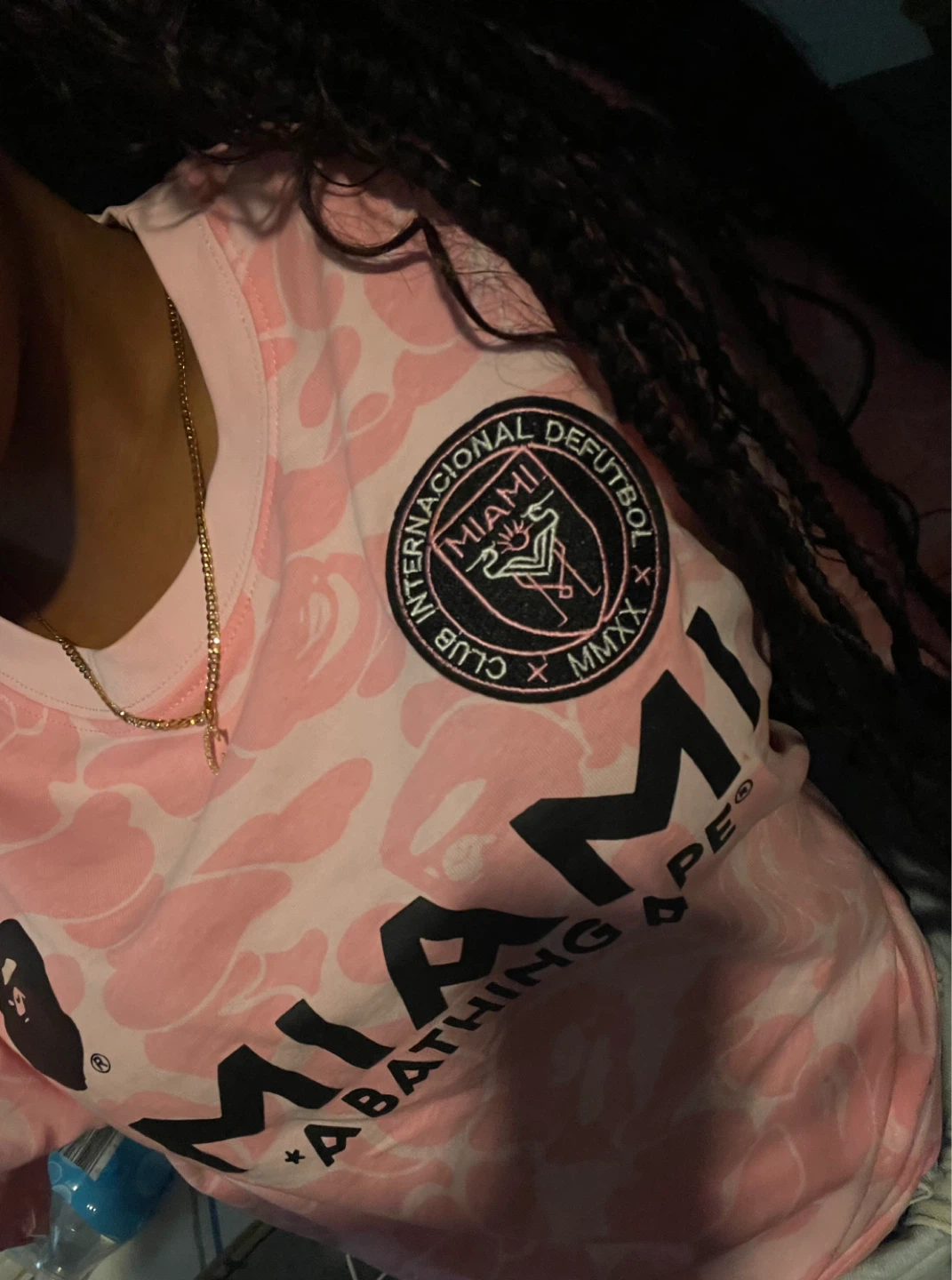 BAPE x Inter Miami CF Pink Camo T-Shirt - photo 2