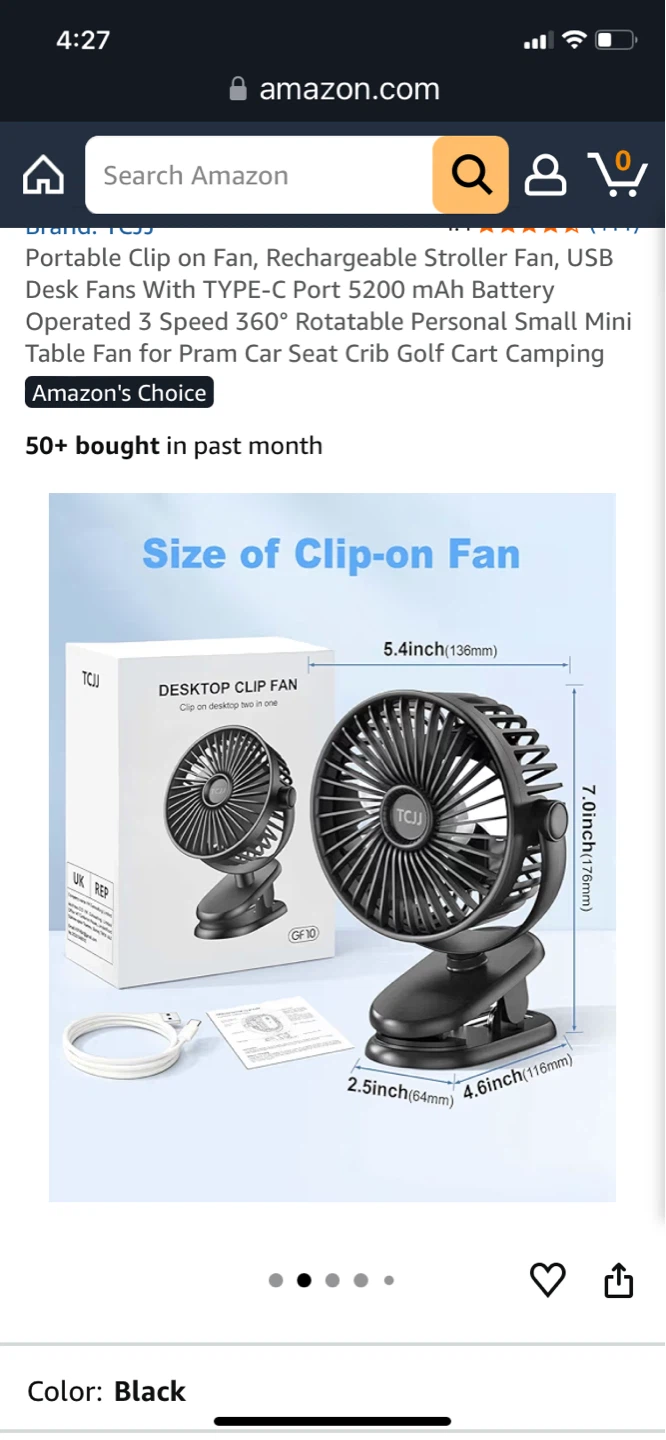 TCJ Portable Clip-on Fan - photo 2