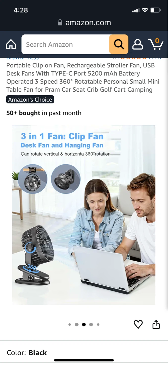 TCJ Portable Clip-on Fan - photo 4