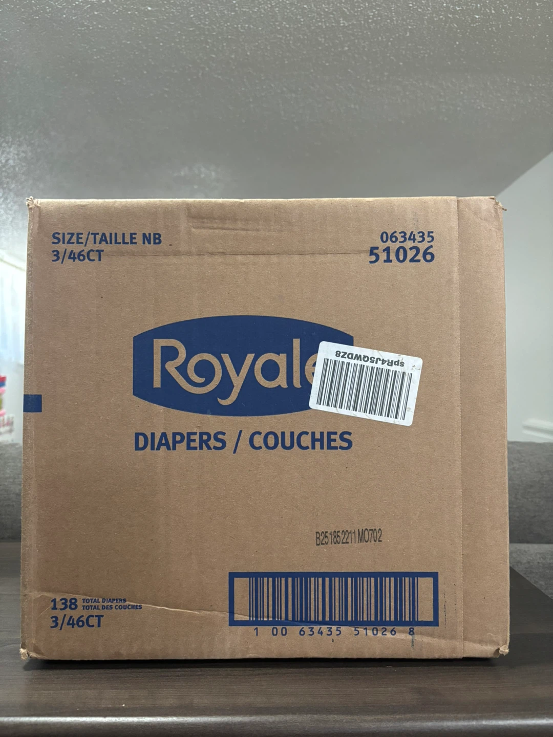 Royal Diapers / Couches - Size NB, 138 Total