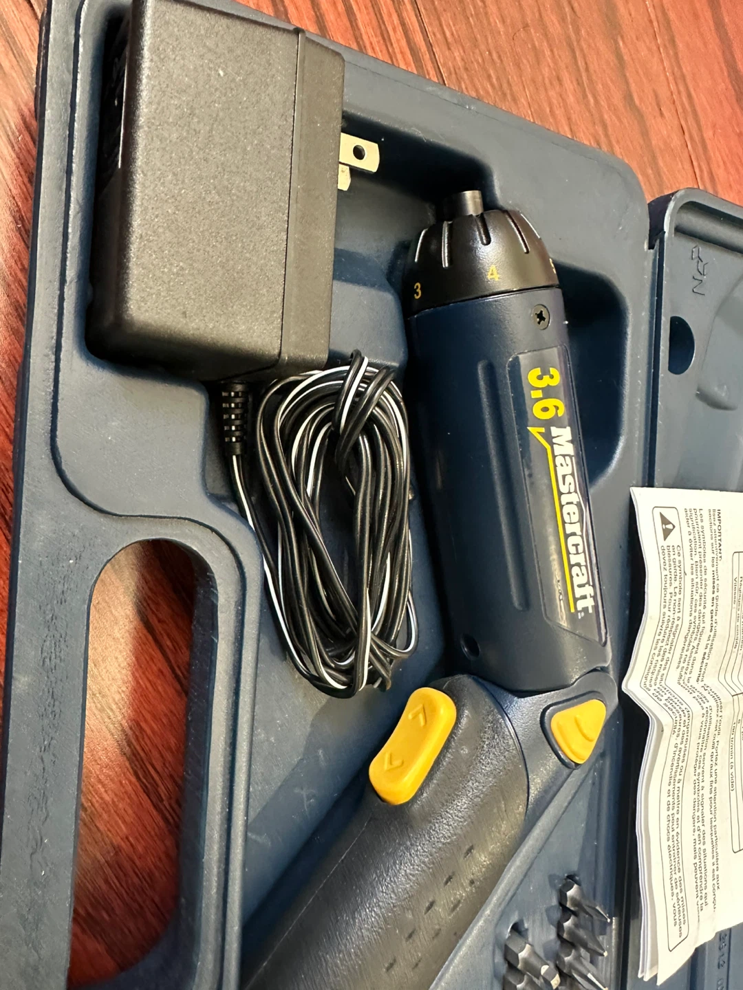 Mastercraft 3.6V Cordless Screwdriver with Bit Set - photo 2