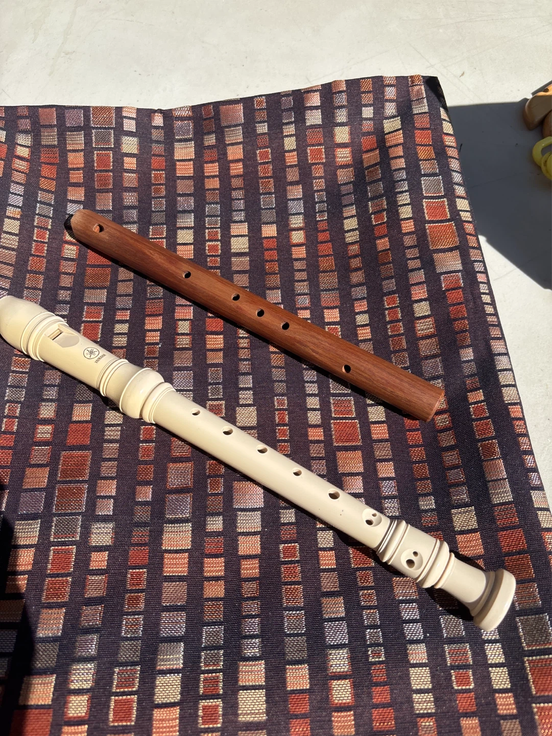 Yamaha Recorder and Wooden Flute