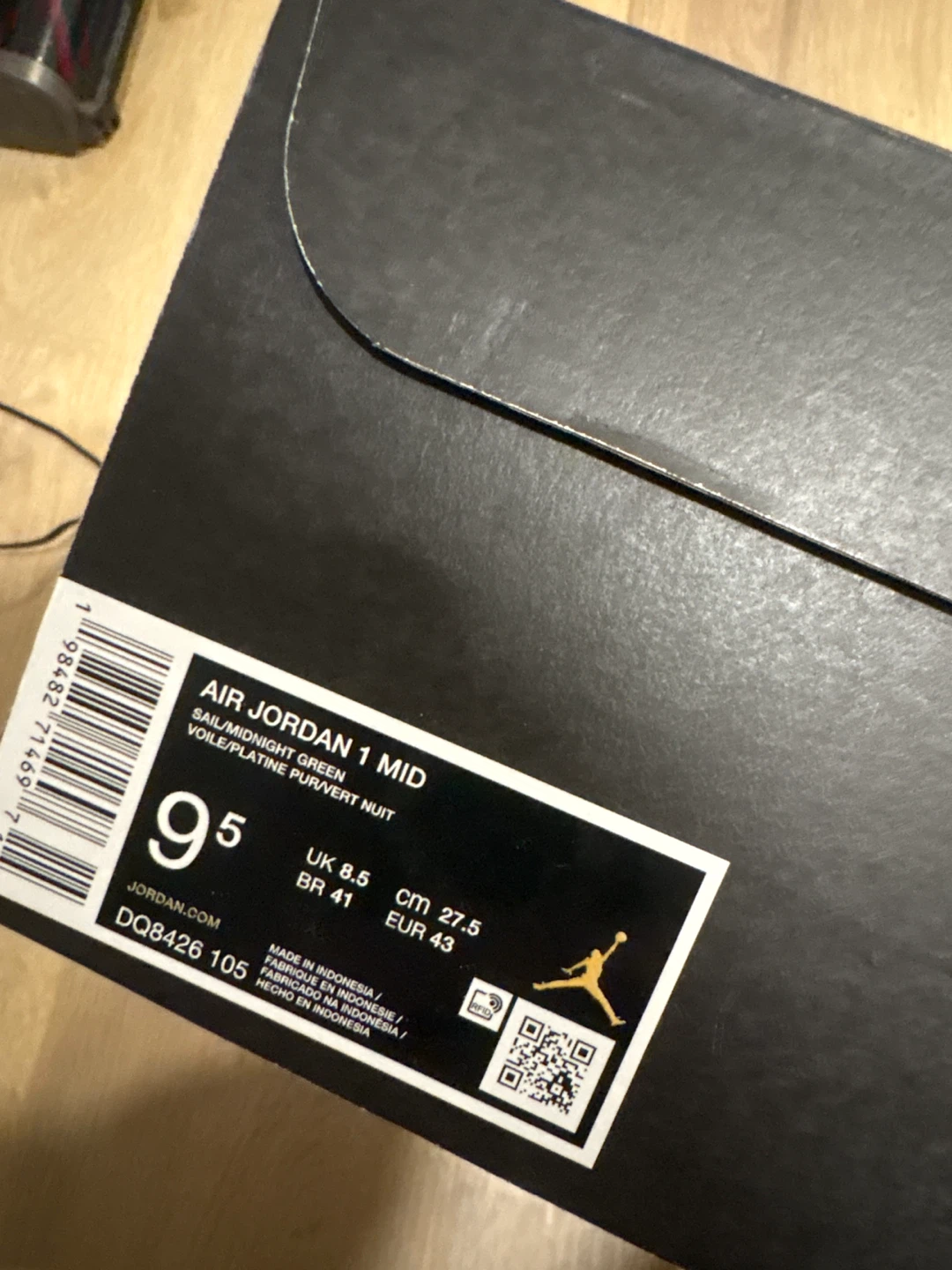 Air Jordan 1 Mid Sail/Midnight Green Sneakers - photo 2