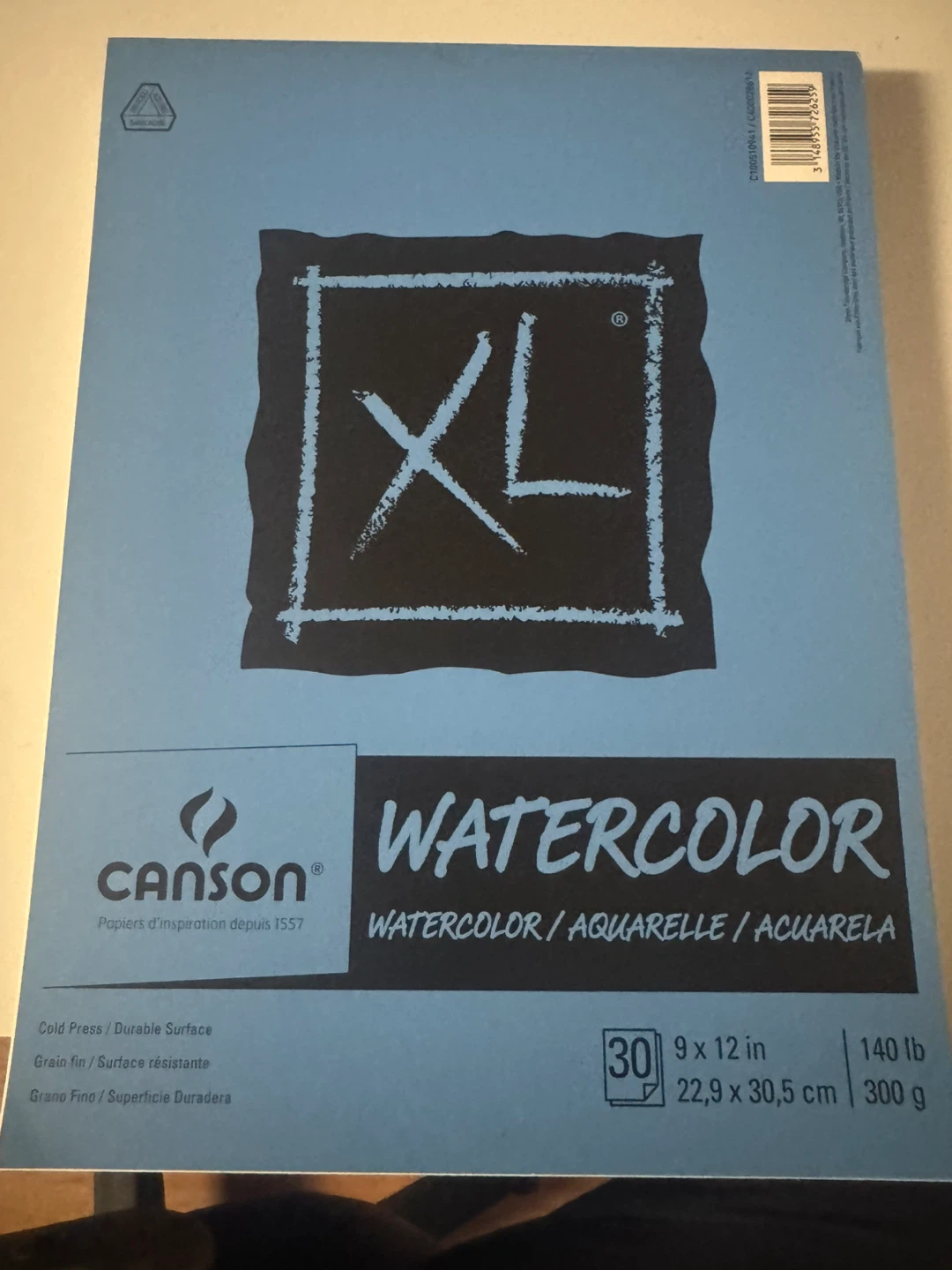 Canson XL Watercolor Paper 9 x 12 in