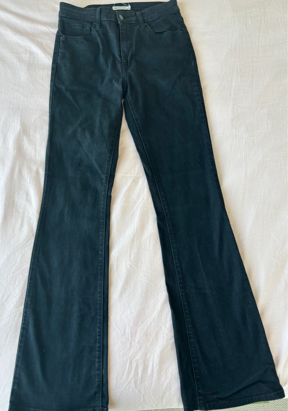 Levi's 725 High Rise Bootcut Jeans Black Size 27