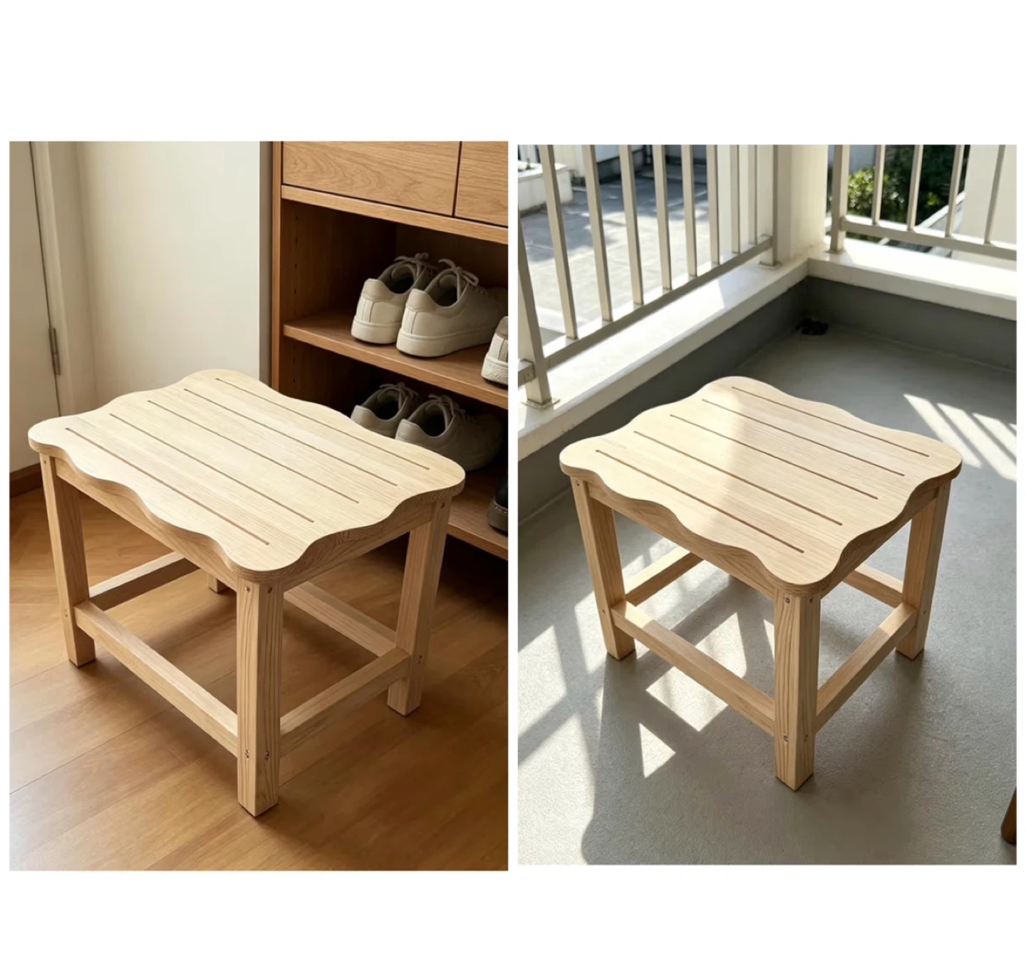 Brand new 10.6"D x 13.7"W x 10.6"H Wooden Step Stool - photo 4