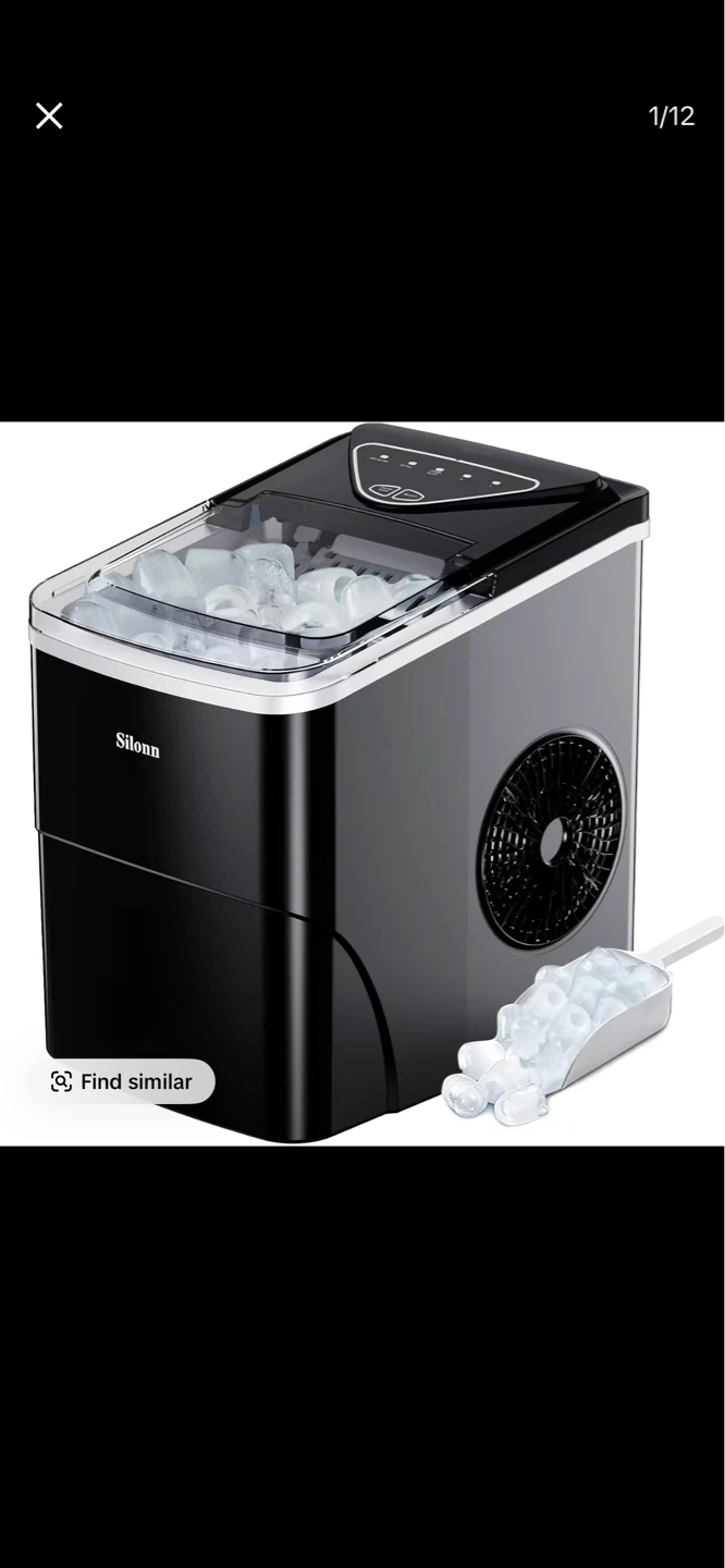 Barely used $120 Silonn SLIM01B Portable Ice Maker