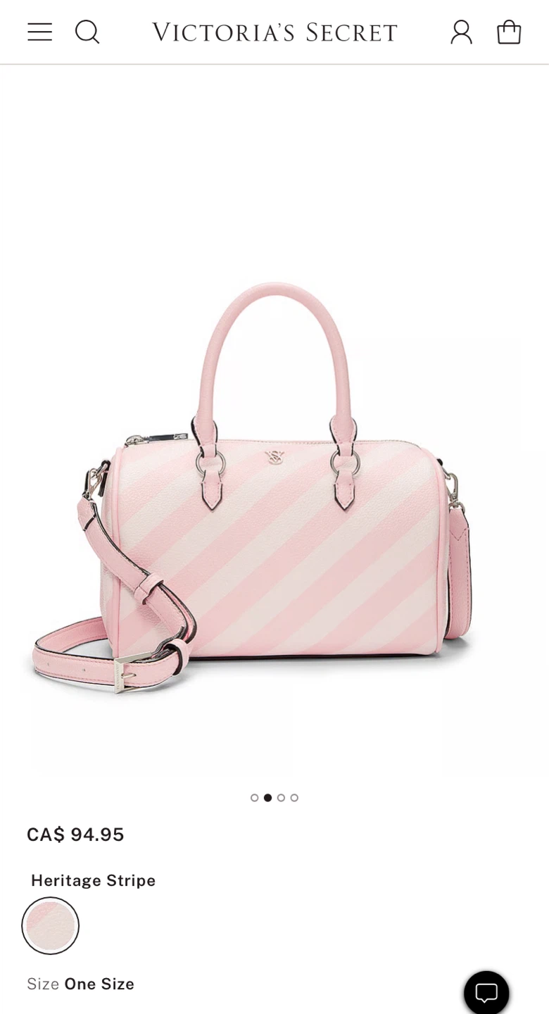 Victoria’s Secret Pink Striped Handbag