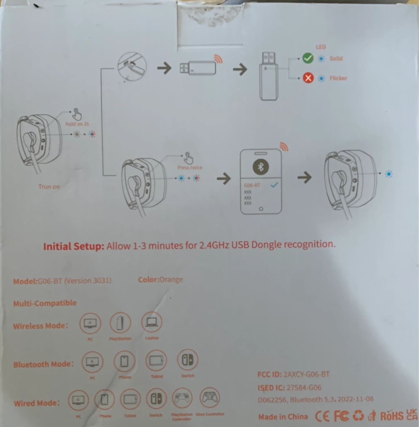 NUBWO G06 Wireless Gaming Headset - photo 2