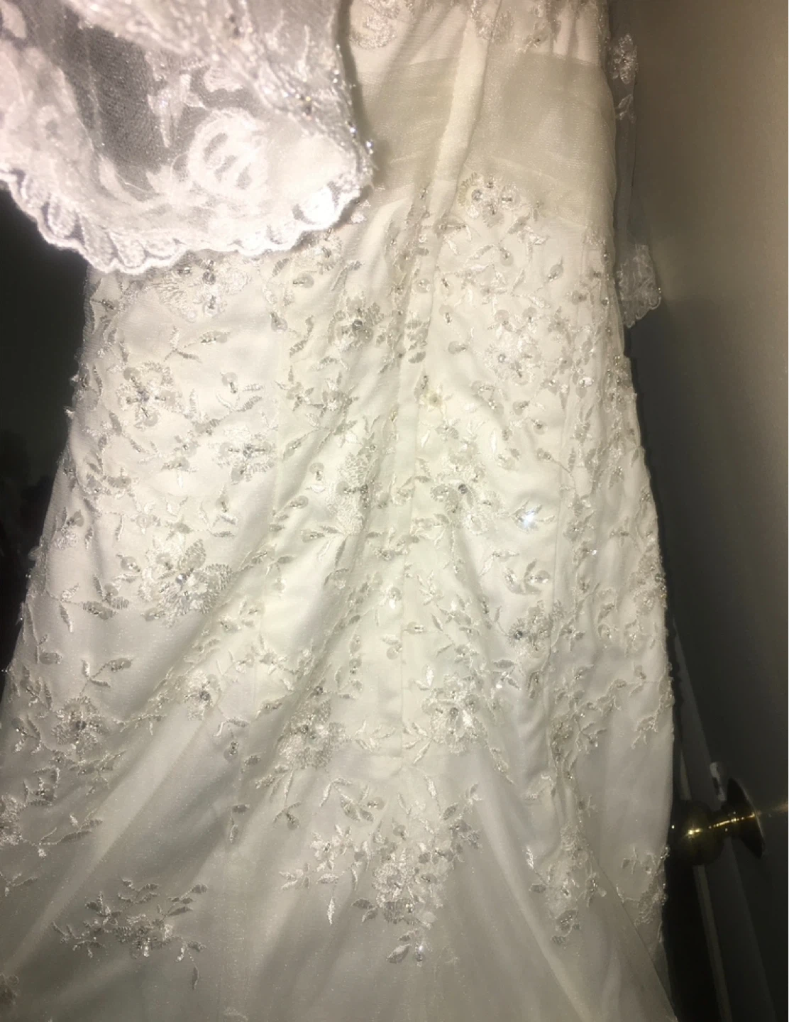 White Lace Wedding Dress with Bolero - photo 3