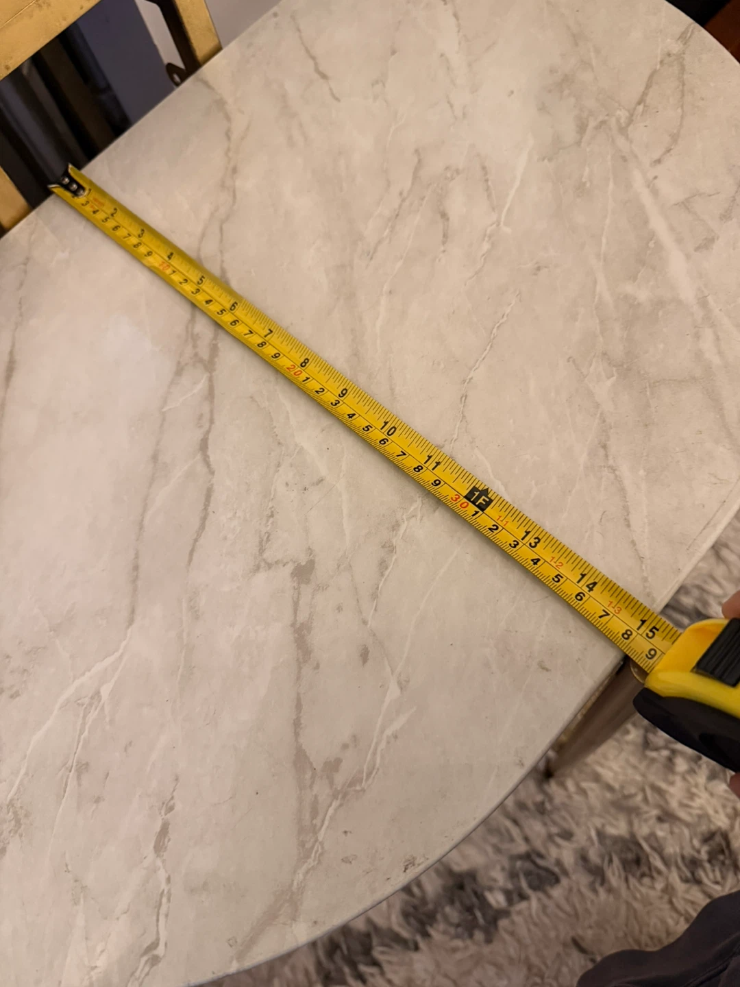 Marble Top Half-Moon Accent Table - photo 4