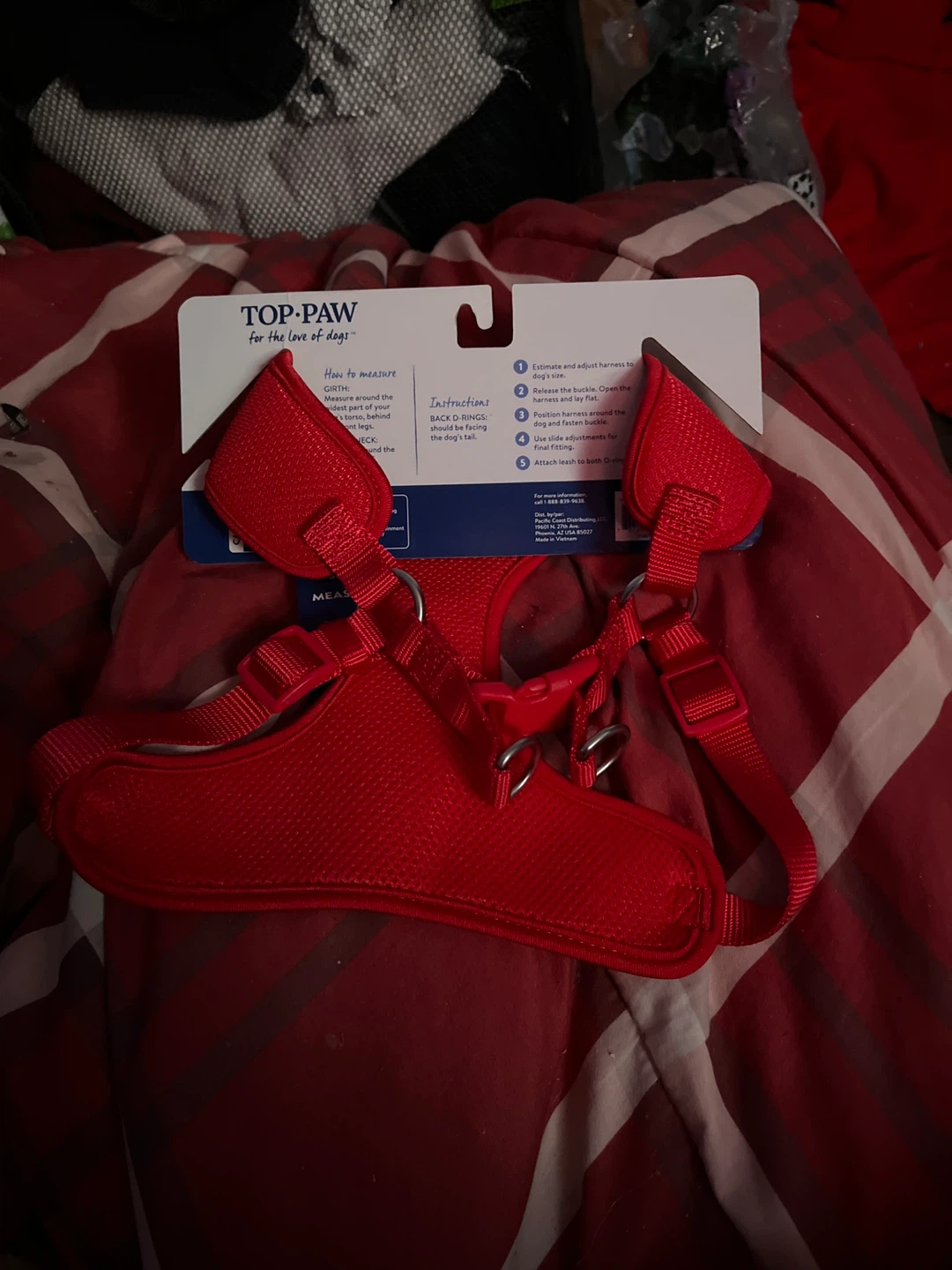 Top Paw Red Comfort Step-In Dog Harness - Medium - photo 2